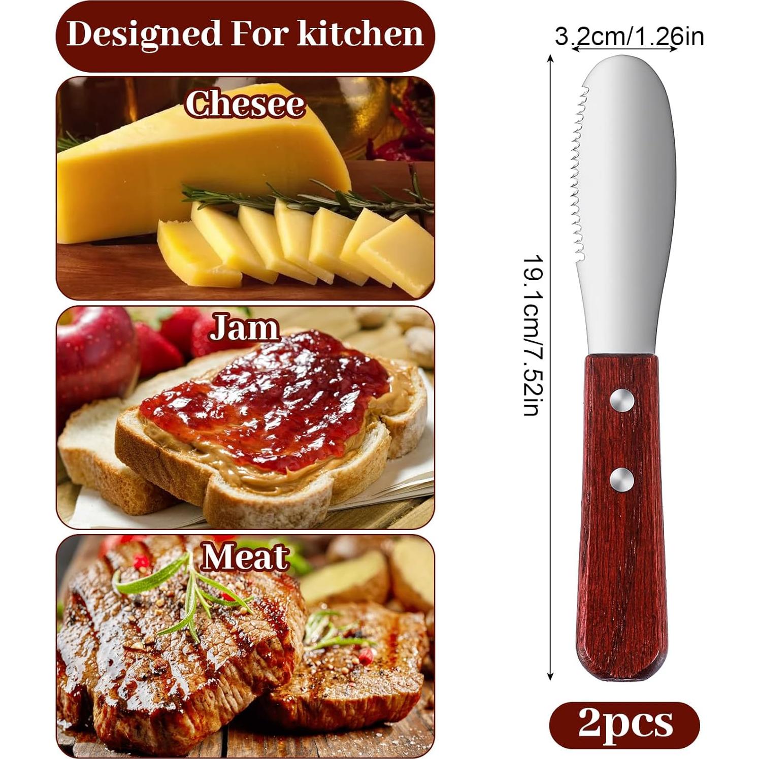 Cuchillo para Mantequilla Espátula Ouligay de Acero Inoxidable