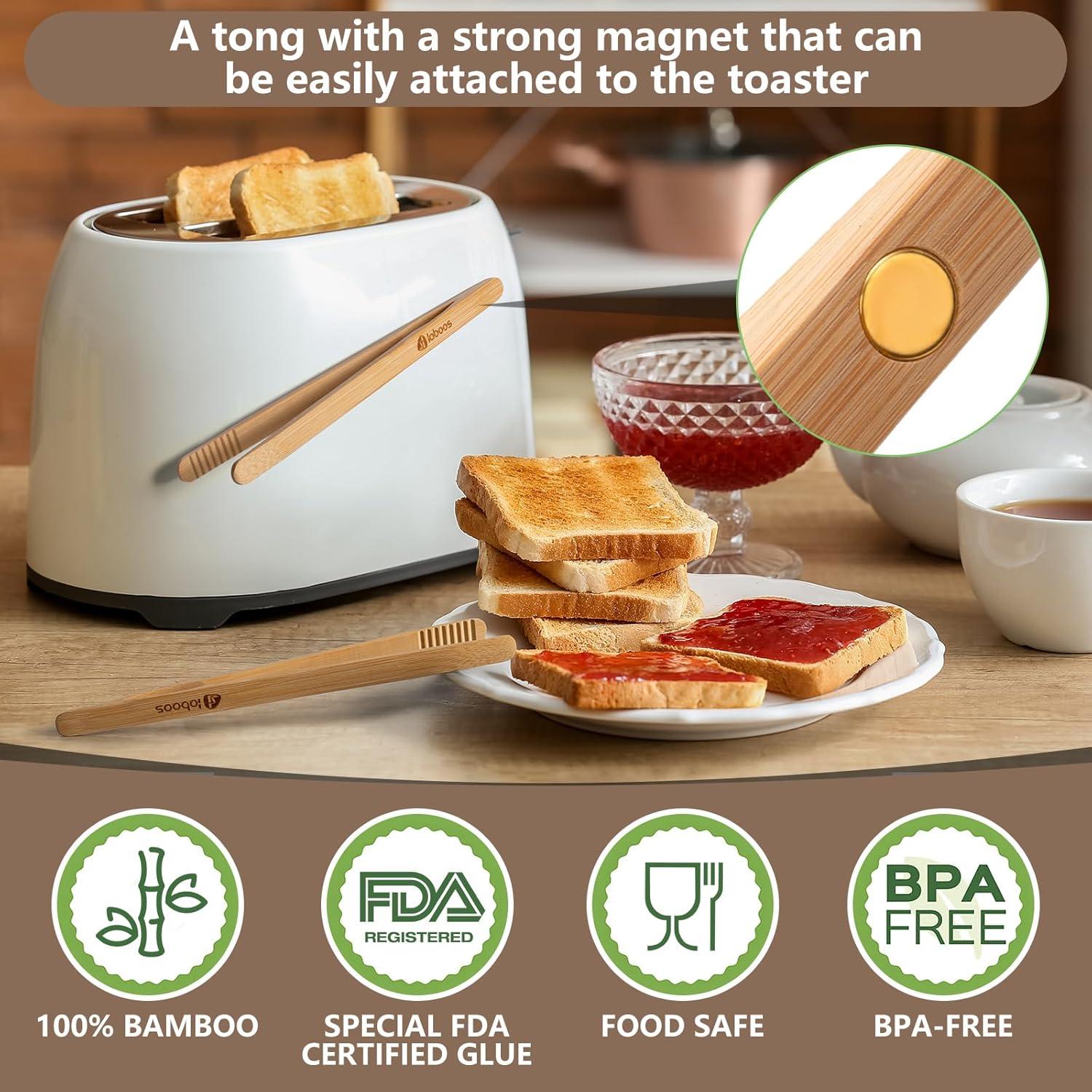 Pinzas de Cocina de Bambú Laboos 20.32 cm Set de 2