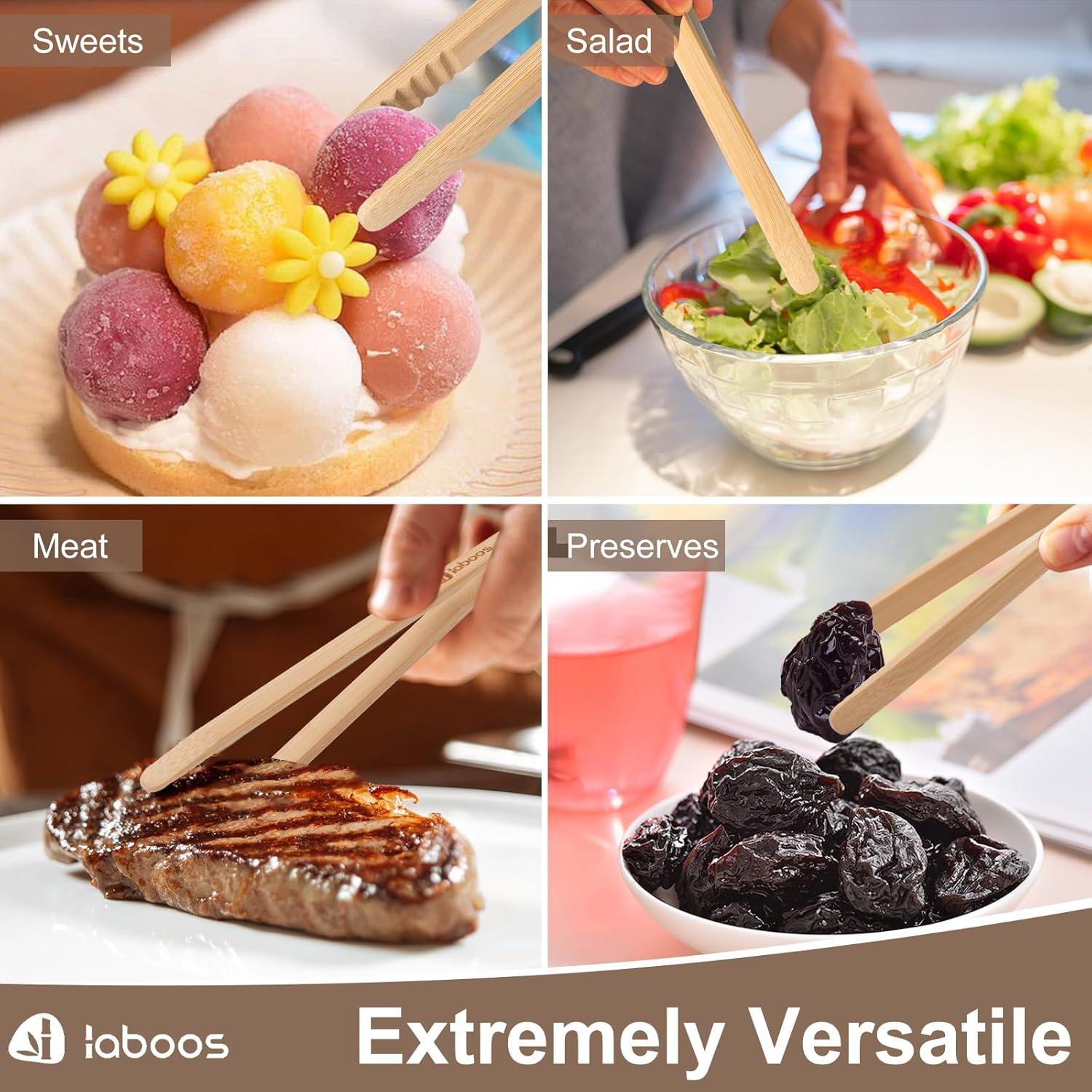 Pinzas de Cocina de Bambú Laboos 20.32 cm Set de 2