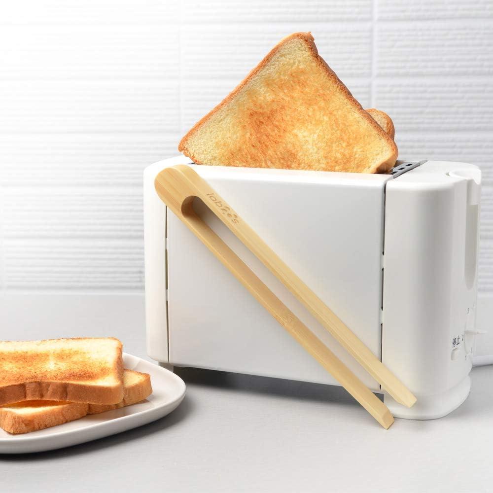 Pinzas de Tostadora de Bambú Laboos 22.1 cm Magnéticas Set de 2