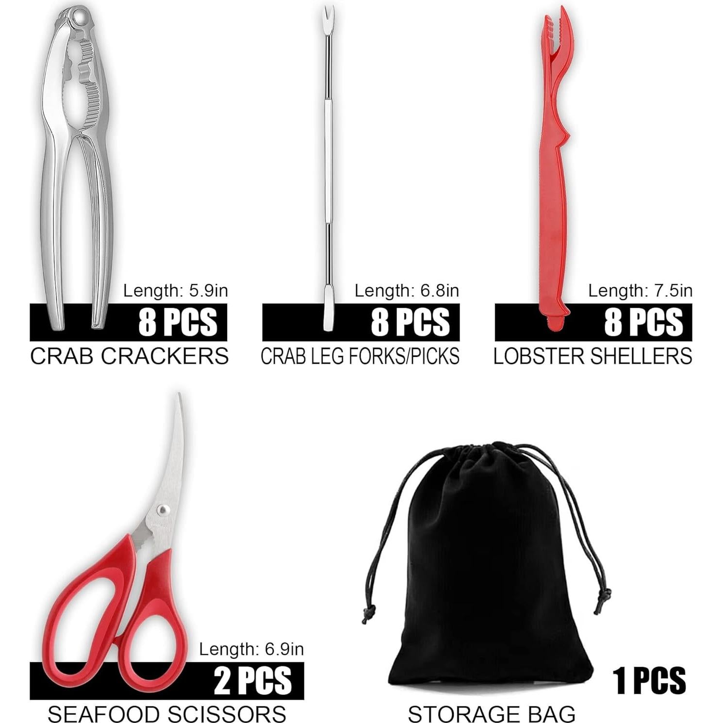 Juego de Herramientas para Mariscos GPYG, Set 27 Piezas