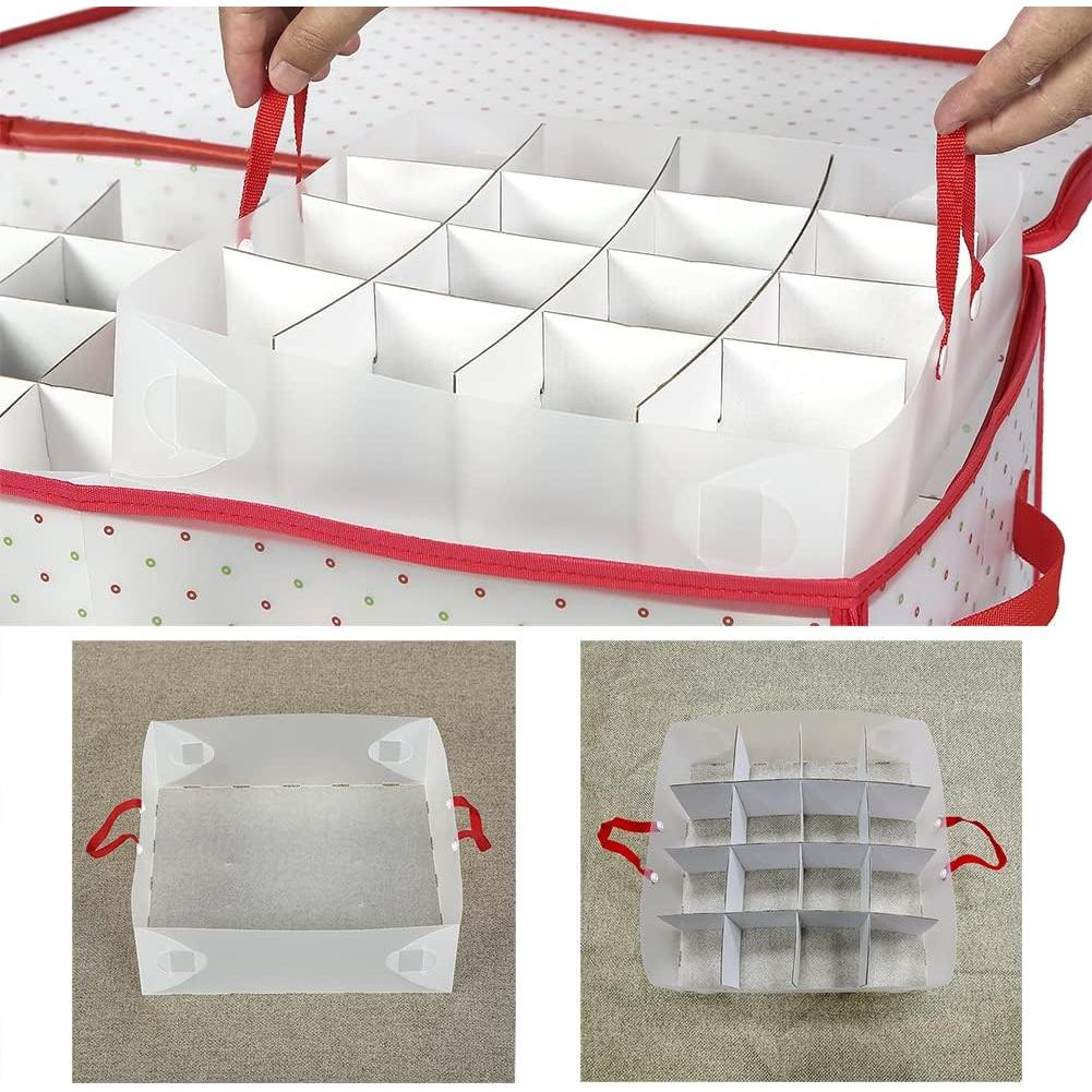 Caja de Almacenamiento Sattiyrch para 128 Adornos Navideños 3"