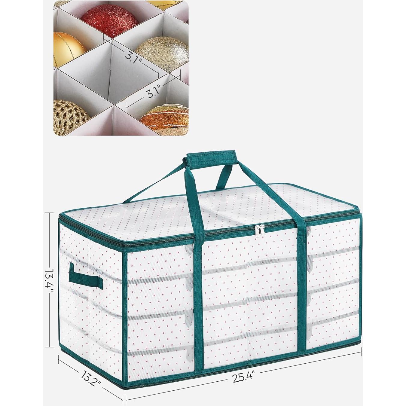 Caja de Almacenamiento Navideña SONGMICS Verde Bosque 128 Compartimentos