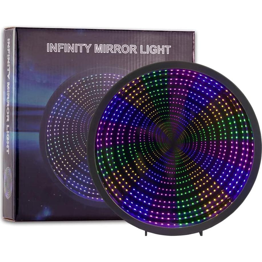 Luz de Túnel Espejo Infinito LED Chi-buy 22.4 cm Decoración