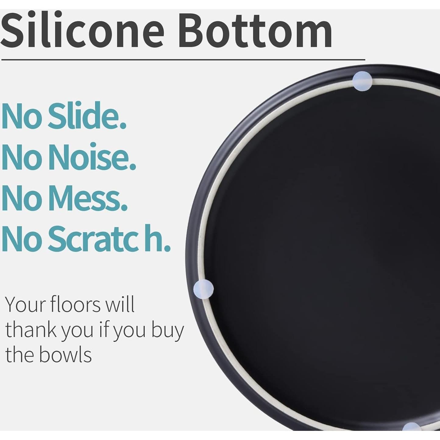 Tazón de Cerámica Antideslizante para Perros Grandes Addogyy 20 cm