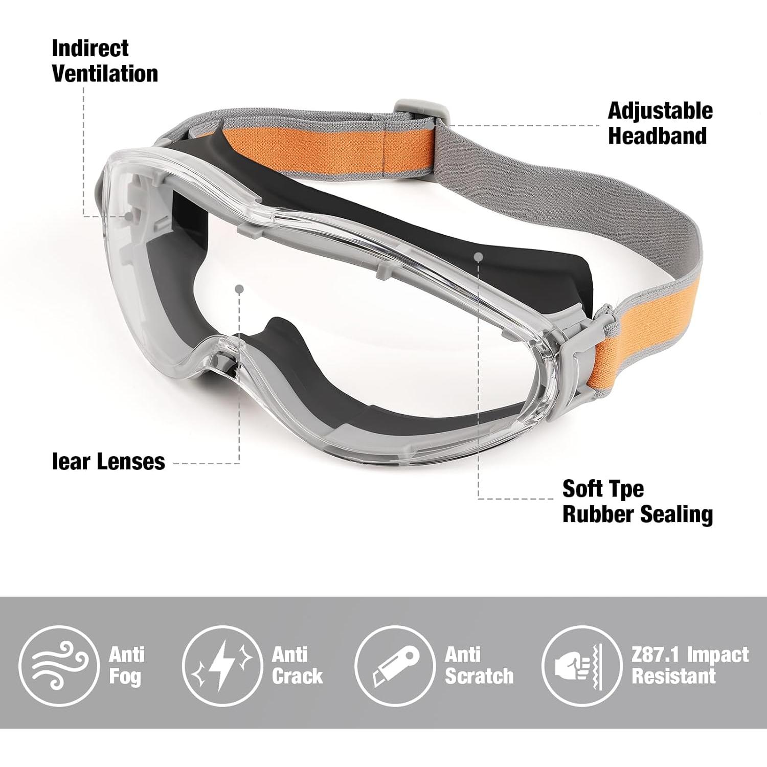 Gafas de Seguridad MELASA Antivaho y Antirayaduras para Laboratorio