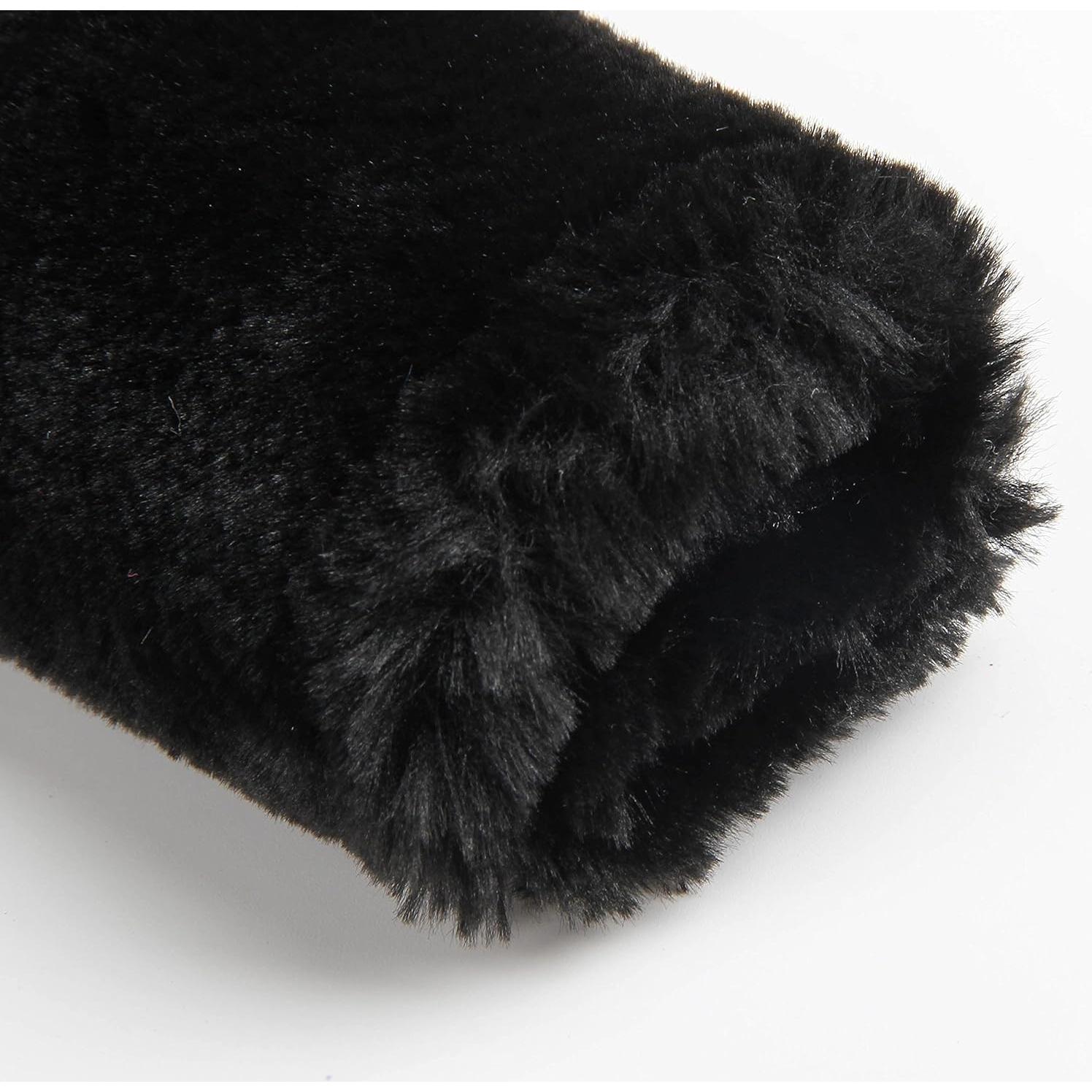 Amooca Funda de Cinturón de Seguridad Suave 2 Paquete 26.67cm Negro