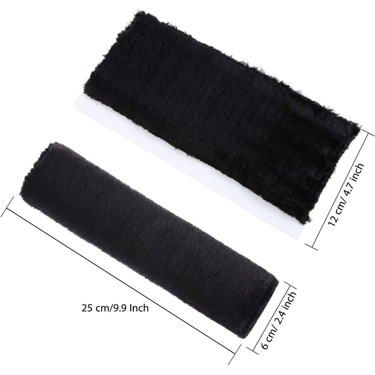 Almohadillas de Cinturón de Seguridad Boao 4 Piezas 25 cm Negro