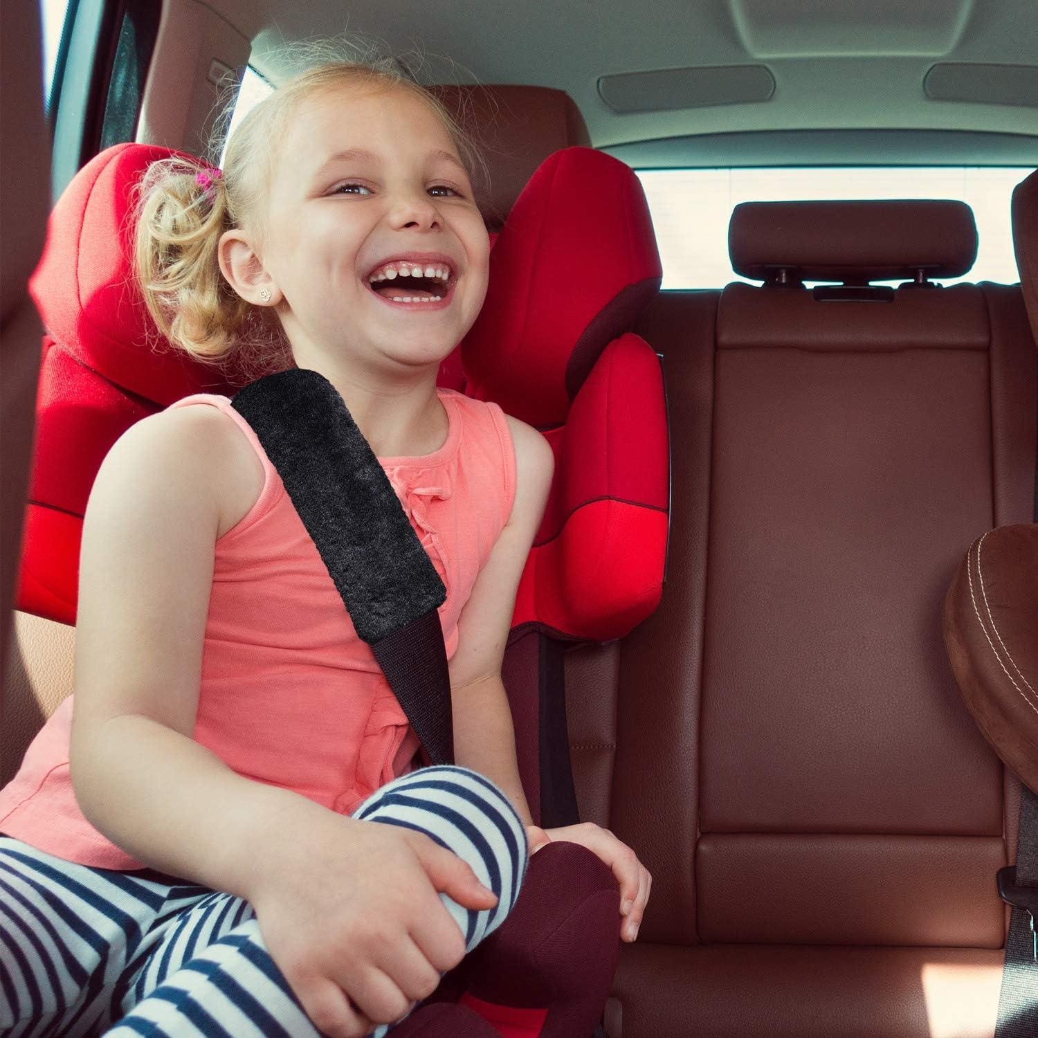 Almohadillas de Cinturón de Seguridad Boao 4 Piezas 25 cm Negro