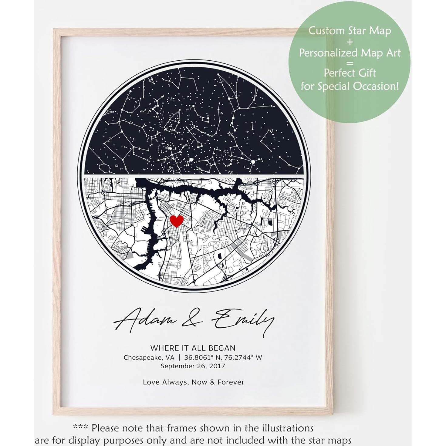 Mapa Estelar Personalizado - Regalo Único para Aniversario