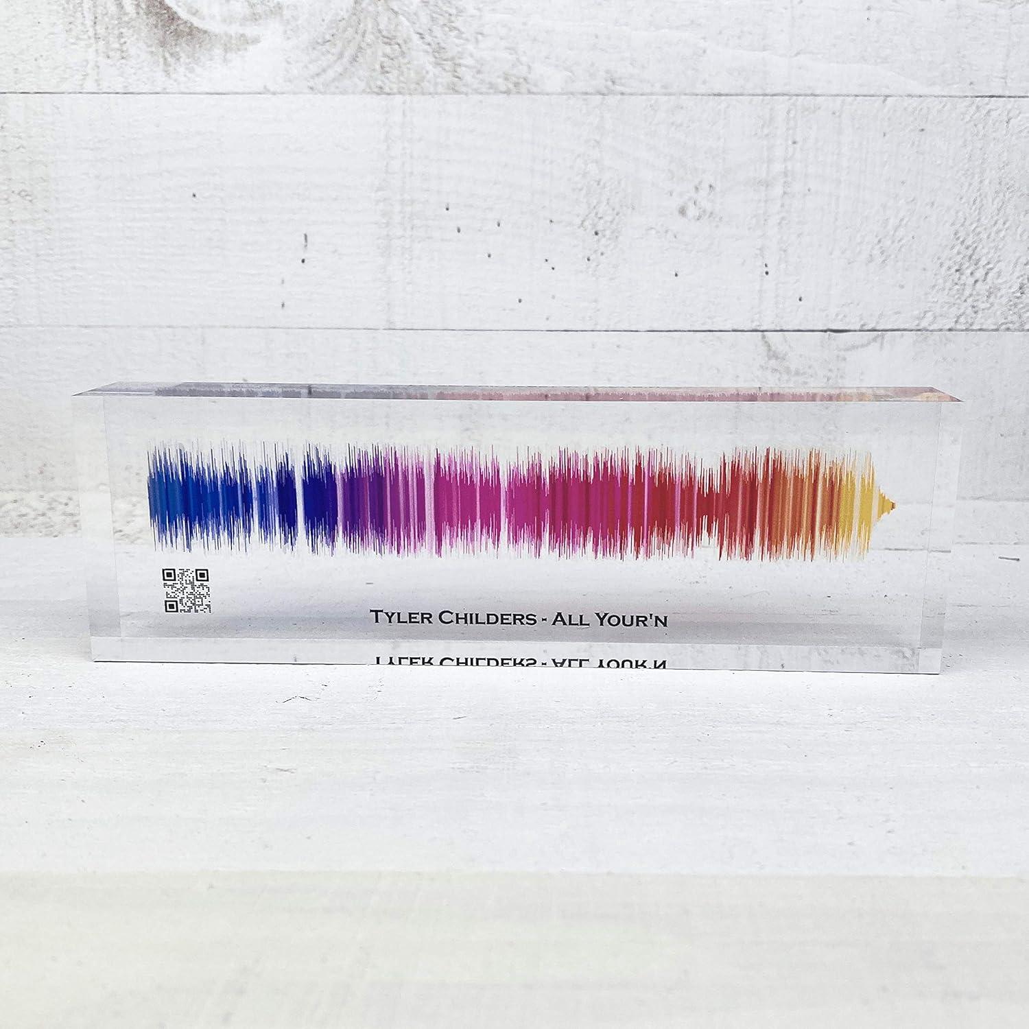 Arte de Onda de Sonido Personalizado Artblox en Acrílico 20x6 cm