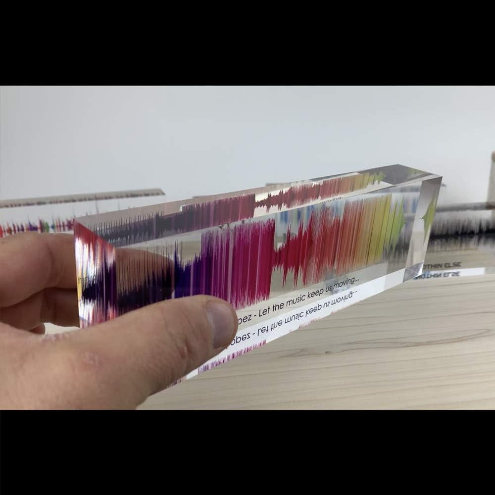 Arte de Onda de Sonido Personalizado Artblox en Acrílico 20x6 cm