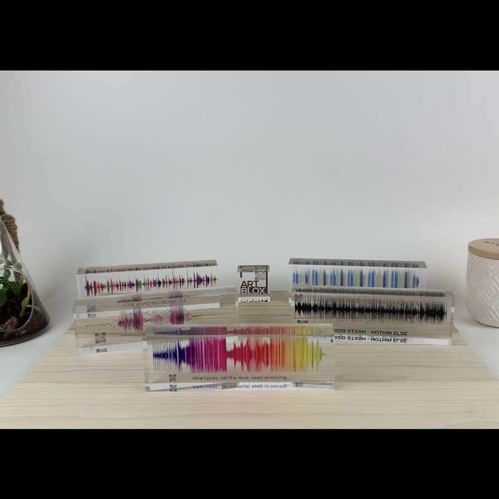 Arte de Onda de Sonido Personalizado Artblox en Acrílico 20x6 cm