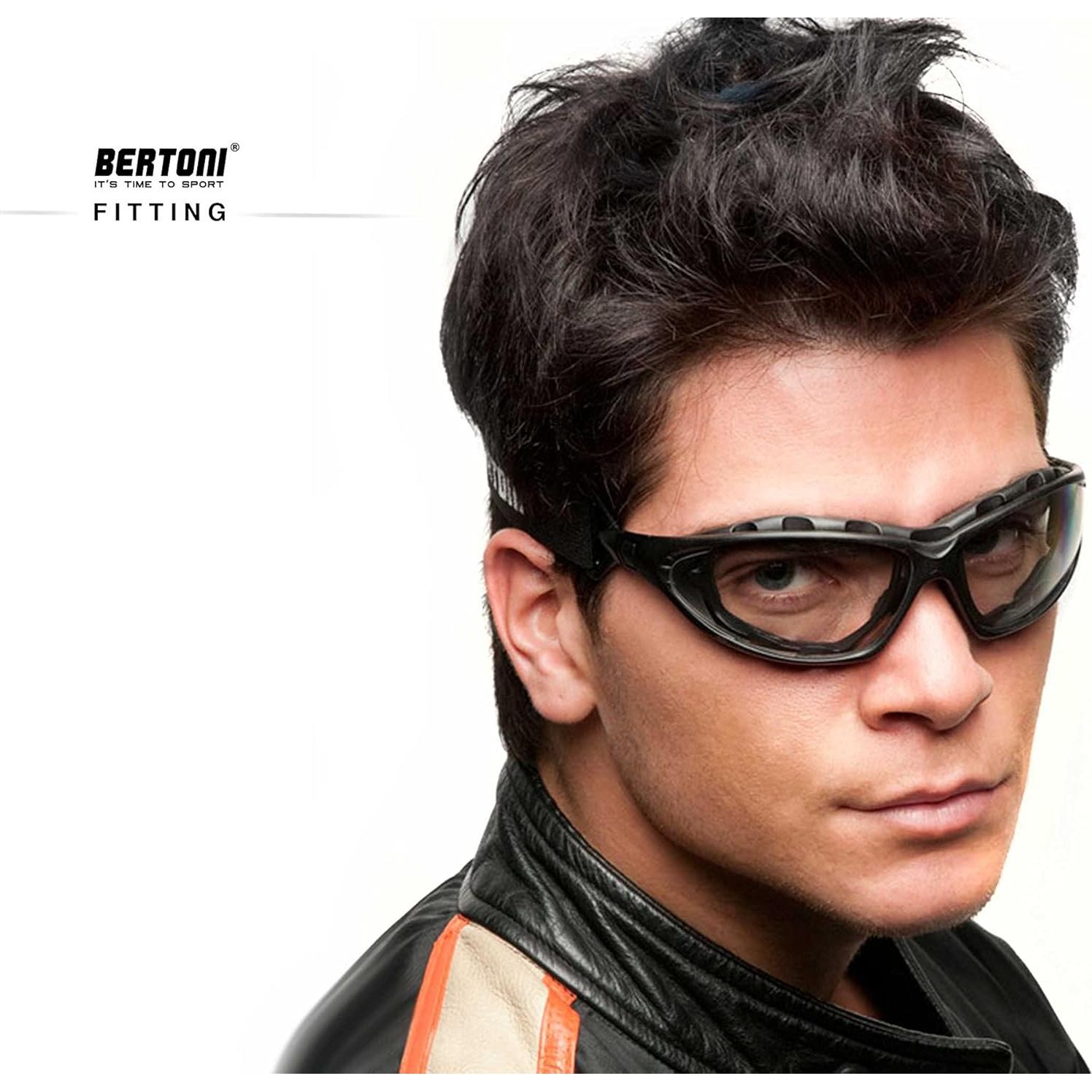 Gafas de Motocicleta Bertoni F333 Lentes Fotoquímicas UV