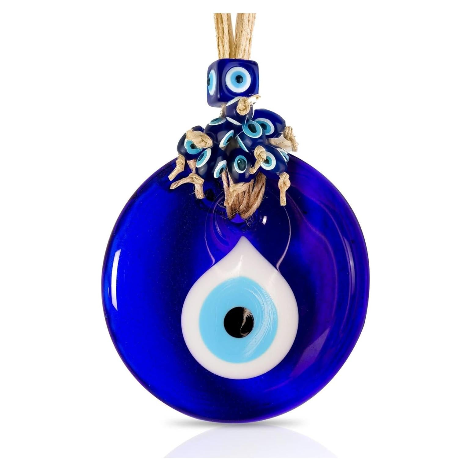 BCS Ojo Maligno Colgante Decorativo 10 cm Hecho a Mano Azul
