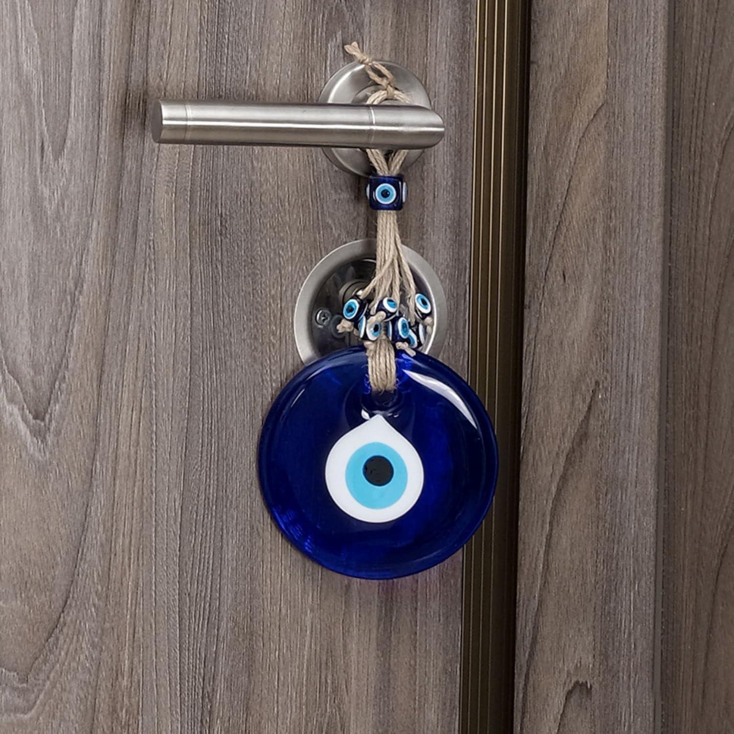 BCS Ojo Maligno Colgante Decorativo 10 cm Hecho a Mano Azul