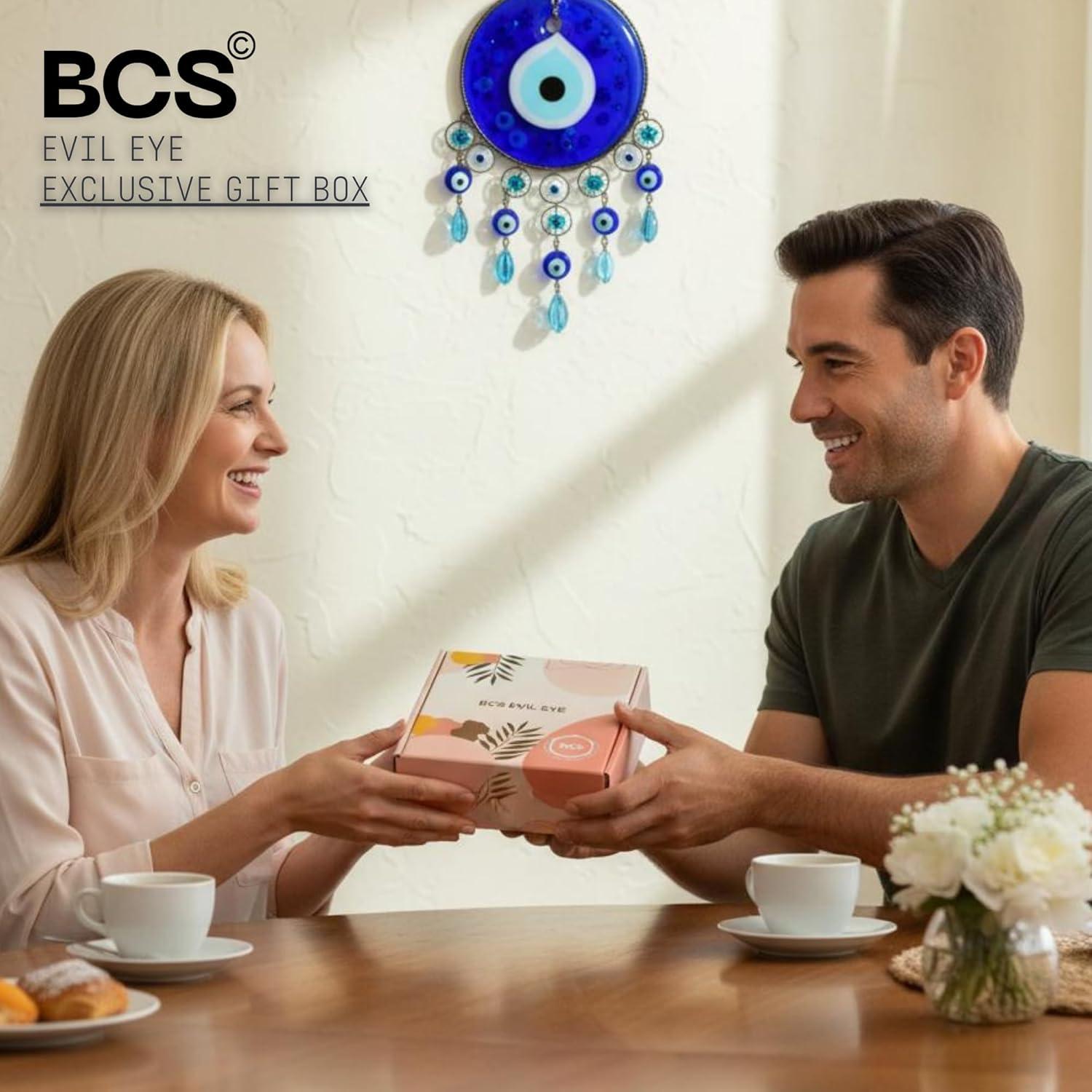 BCS Ojo Maligno Colgante Decorativo 10 cm Hecho a Mano Azul