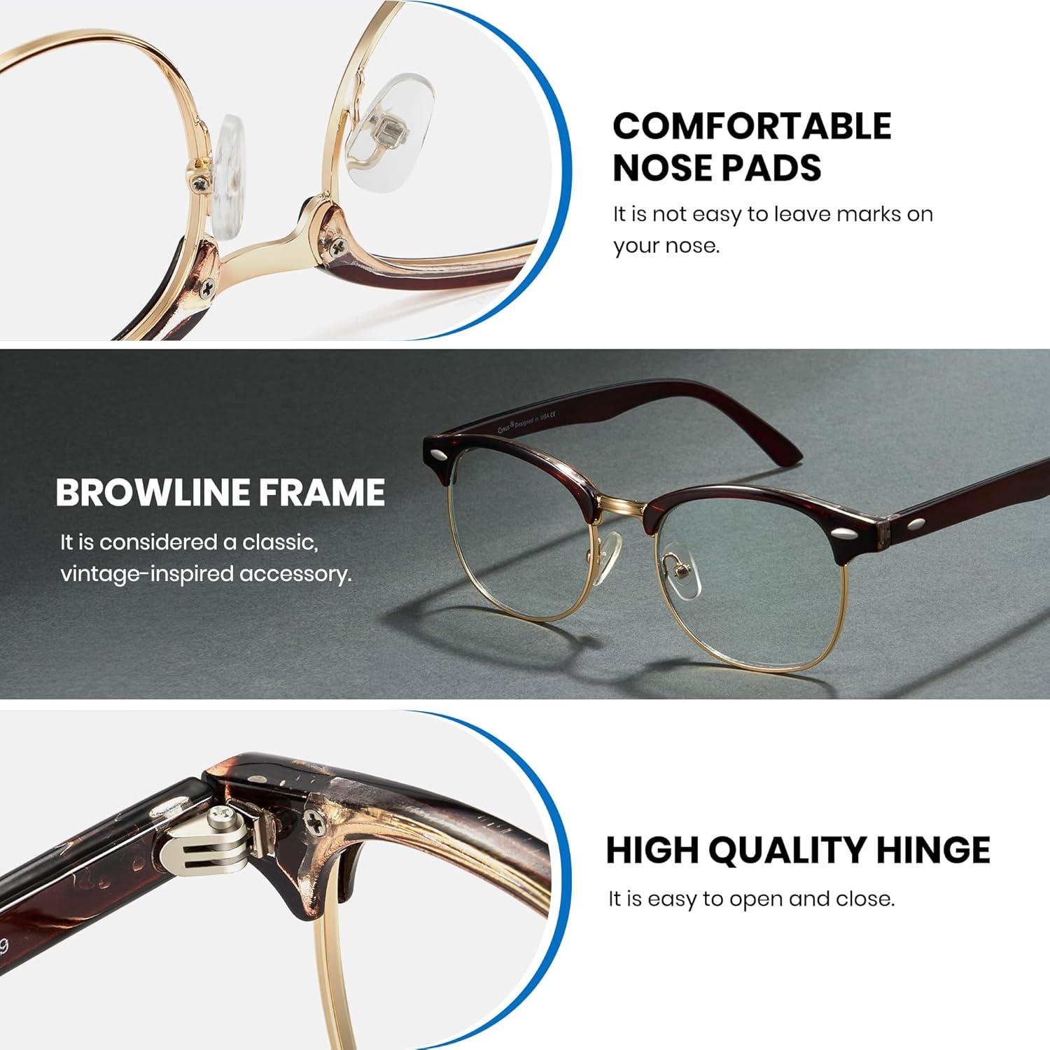 Gafas de Luz Azul Cyxus Browline Unisex Protección UV