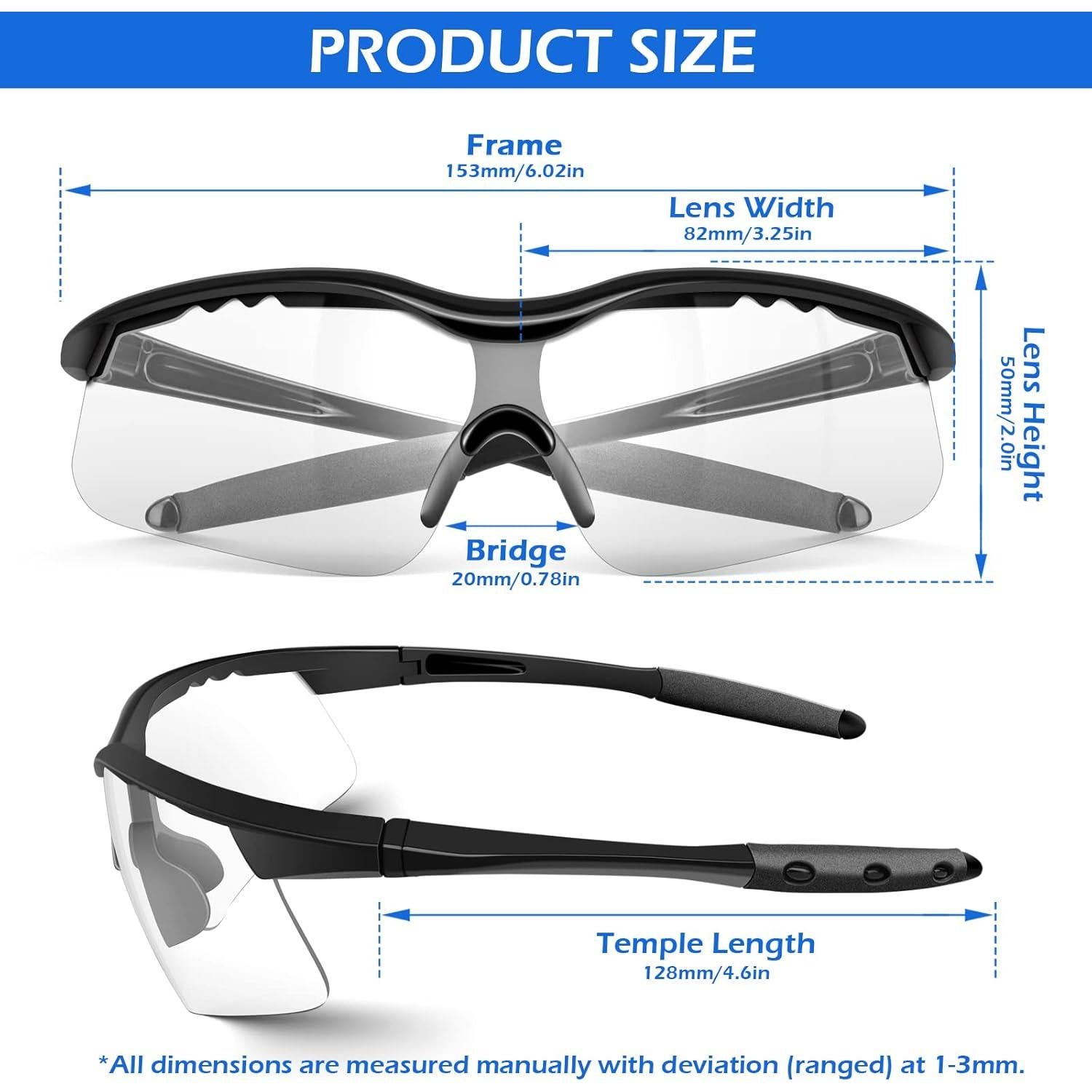 Gafas de Seguridad OXG Unisex Resistentes a Impactos y Rayones