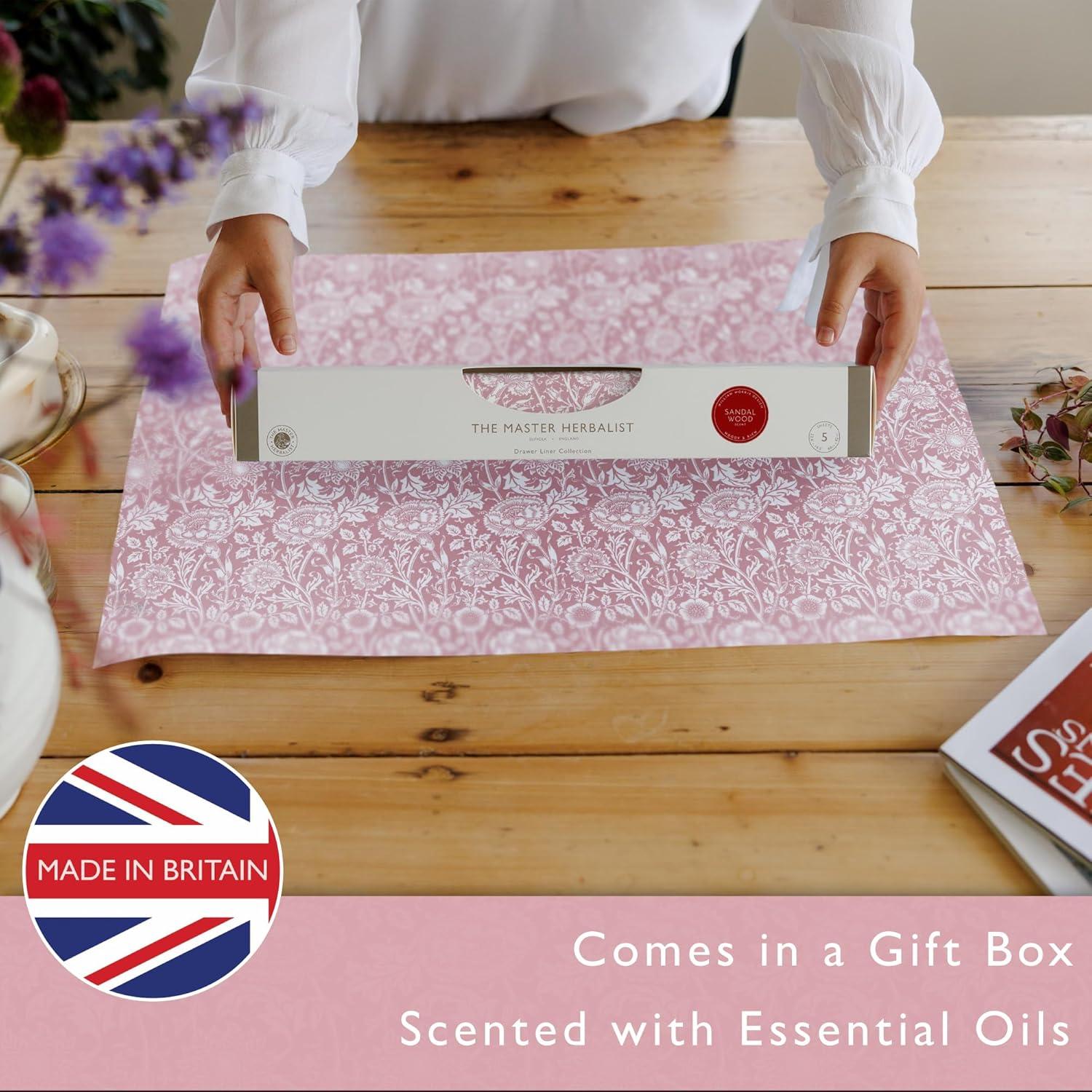 Forros de Cajón Aromatizados Rosa The Master Herbalist - 5 Hojas