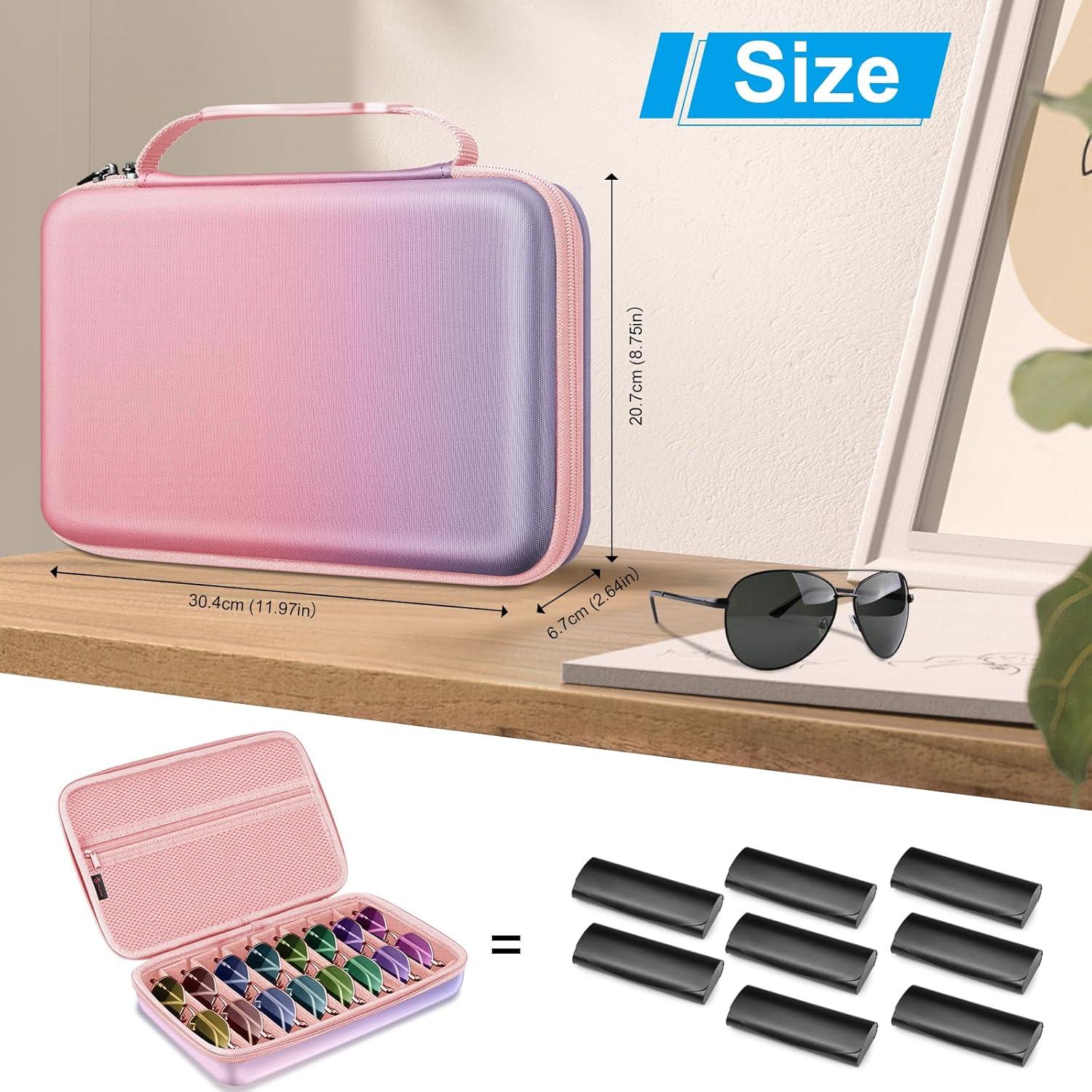 Funda de viaje para gafas Fintie 8 compartimentos EVA Ombre