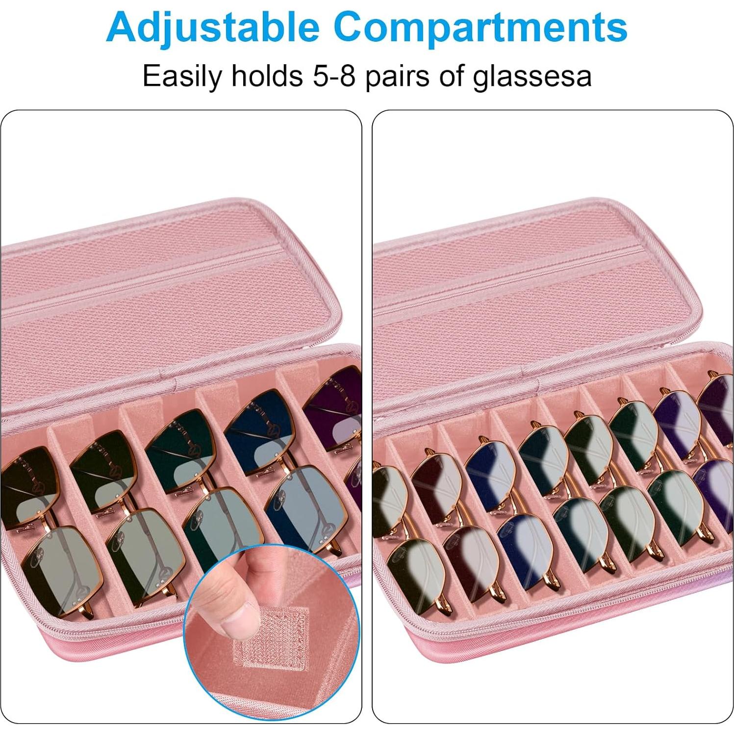 Funda de viaje para gafas Fintie 8 compartimentos EVA Ombre