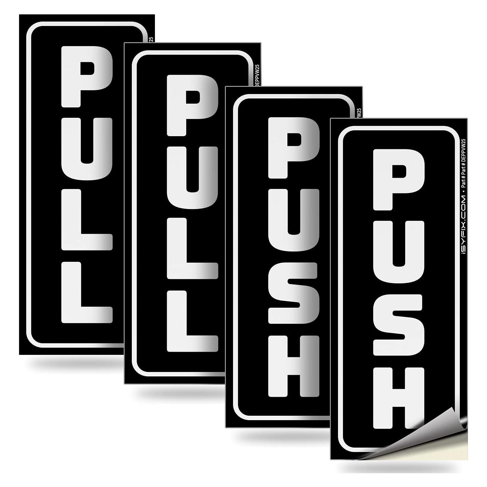 iSYFIX Pegatinas de Empuje y Tirar - Paquete de 2 - 5x12.7 cm