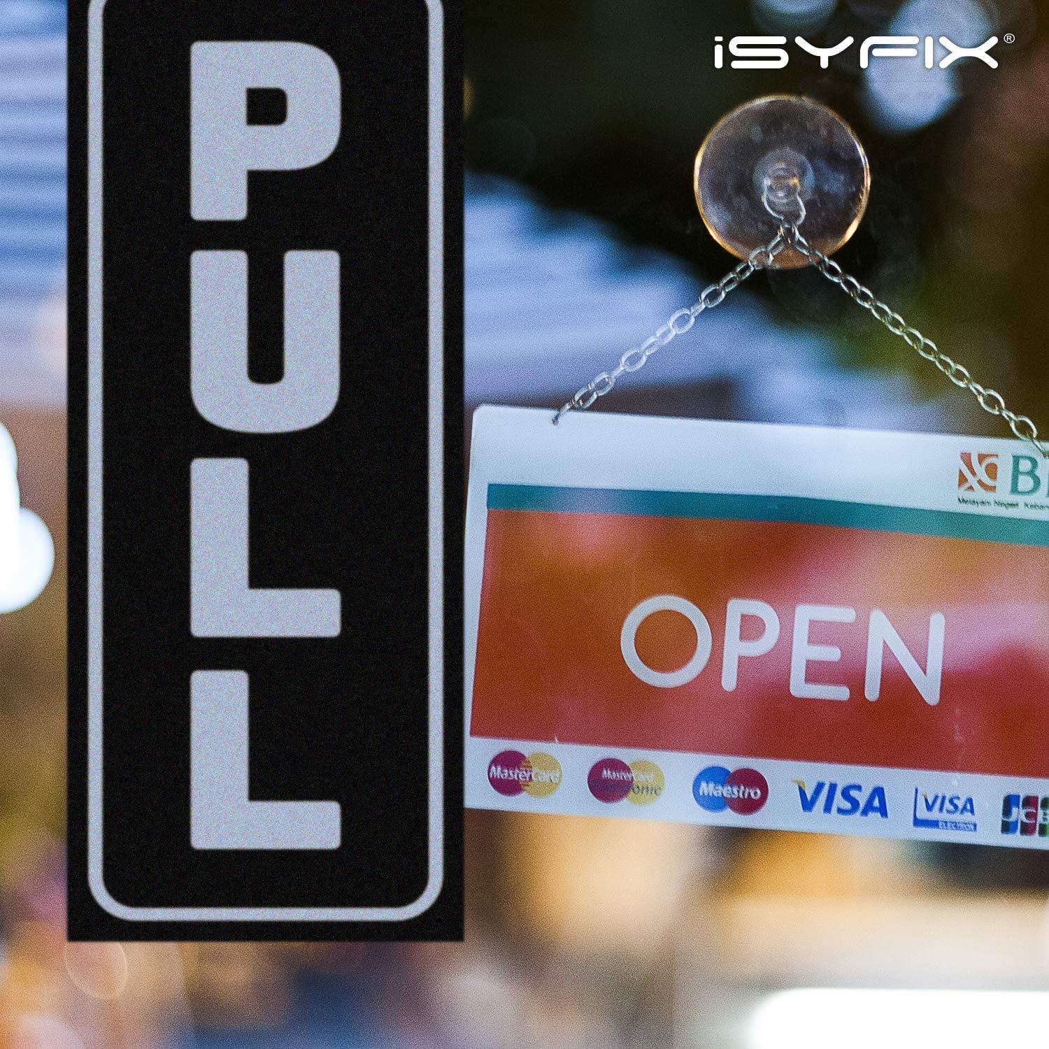 iSYFIX Pegatinas de Empuje y Tirar - Paquete de 2 - 5x12.7 cm