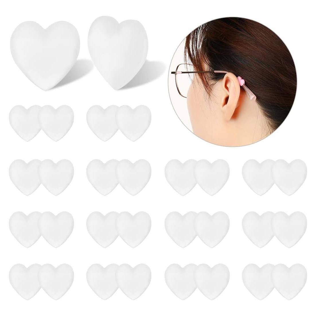 15 Pares de Retenedores de Gafas Silicona iGeyzoe Amor Blanco