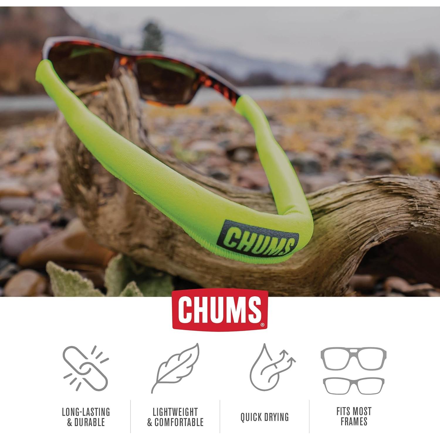 Retenedor de Gafas Chums Neo Verde Ev - Flotante y Ajustable