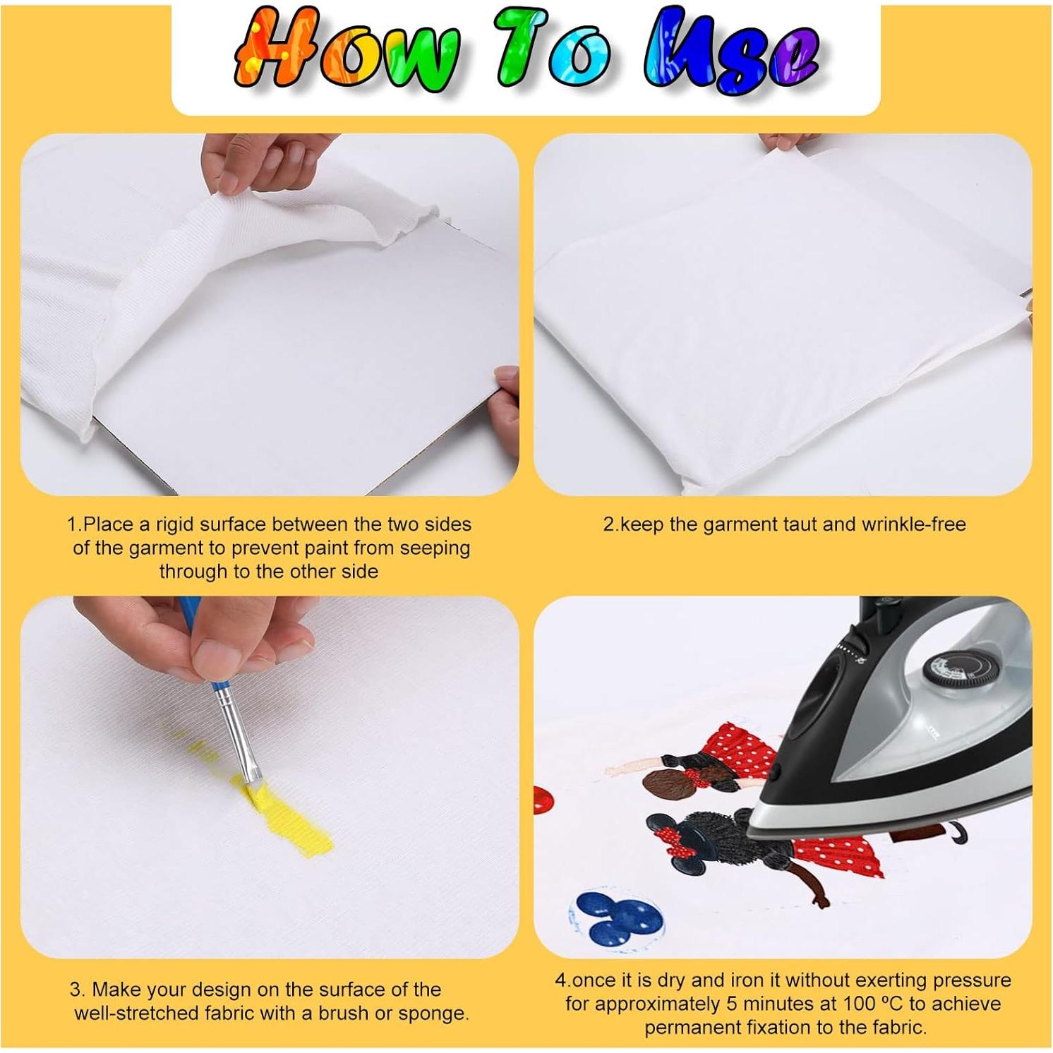 Set de Pintura para Tela H-TONE 21 Colores 30ml Profesional