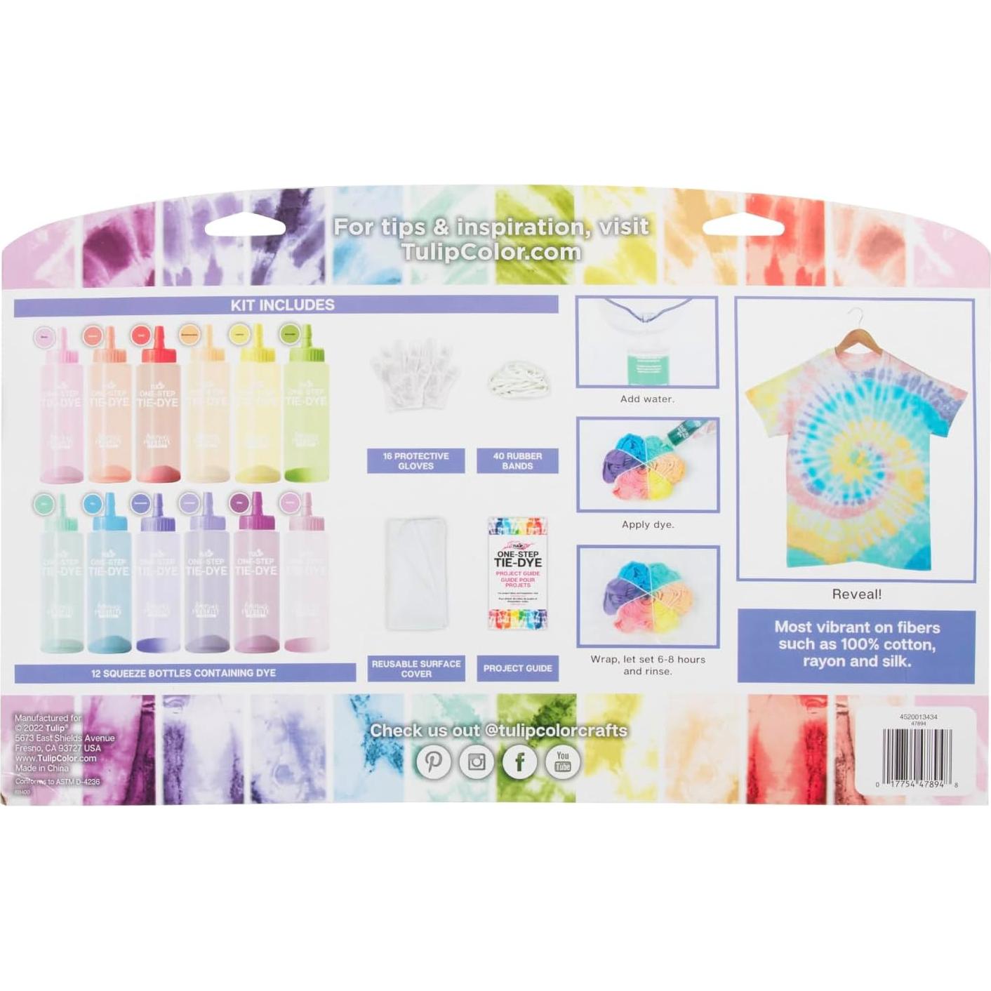 Kit de Tinte Tie-Dye Tulip Fiesta Pastel 12 Colores 113g