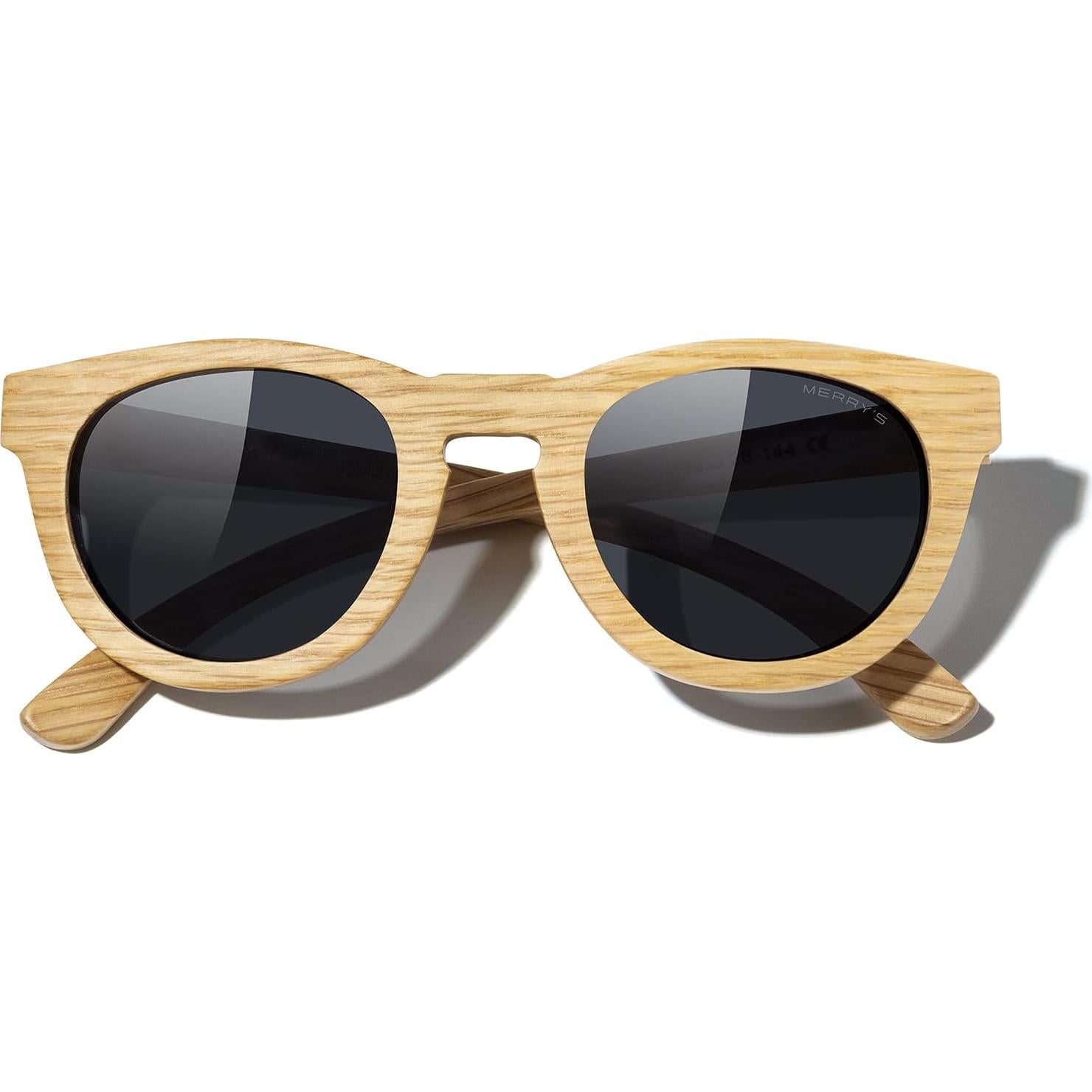 Gafas de sol MERRY'S polarizadas de madera estilo vintage