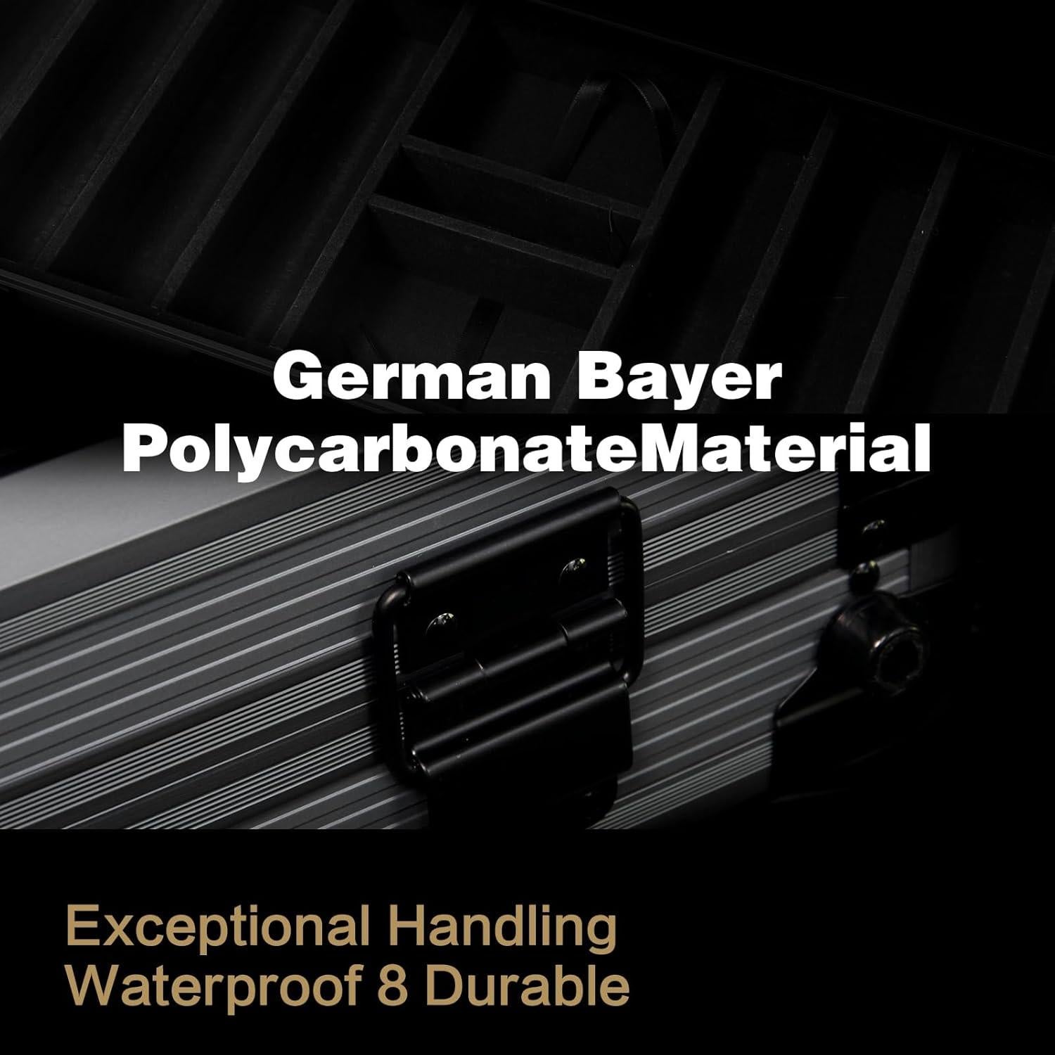 Juego de Fichas de Póker 300 Pcs JIESITE con Estuche de Aluminio