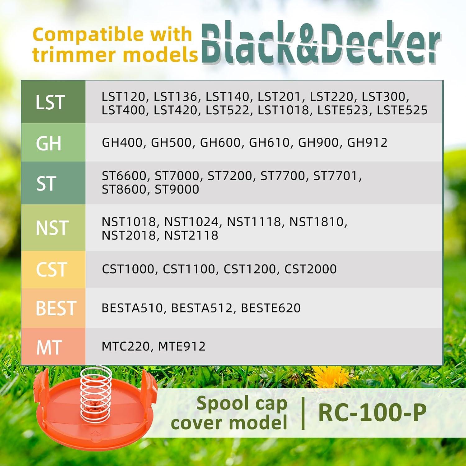 Paquete 10 Carretes Repuesto AF-100 Black+Decker 0.165 cm