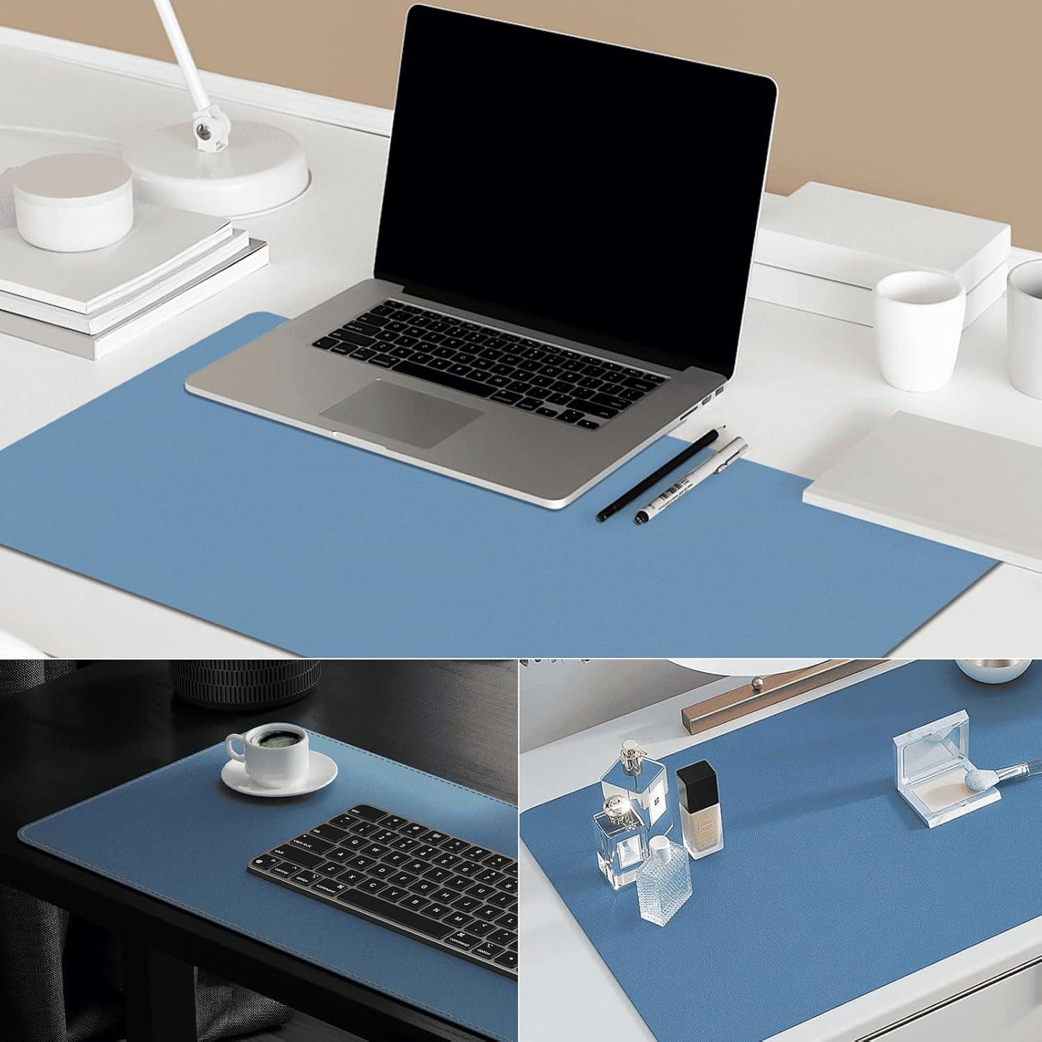 Alfombrilla de Escritorio Doble Cara Lecqizu 90x45cm Azul
