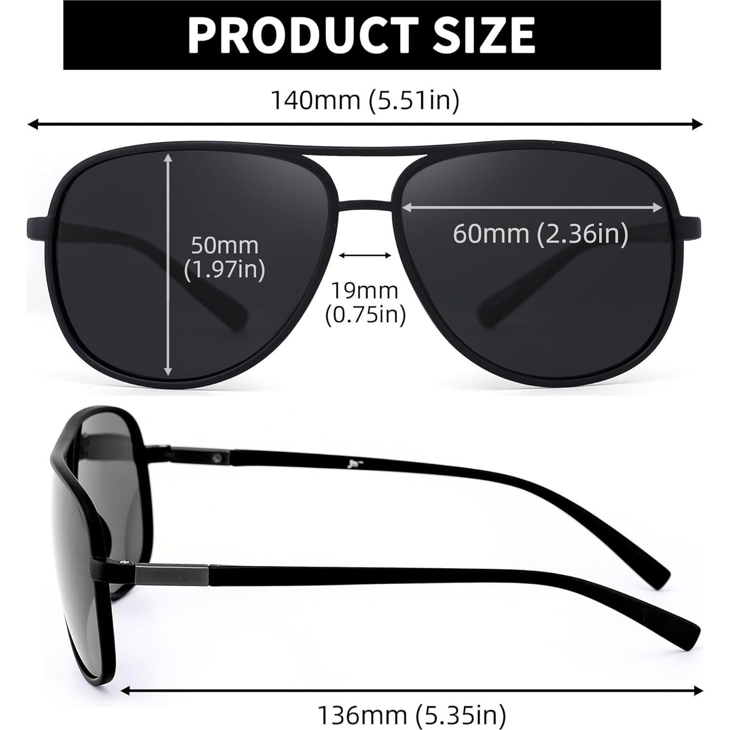 Gafas de sol JM Retro Polarizadas UV400 para hombres y mujeres