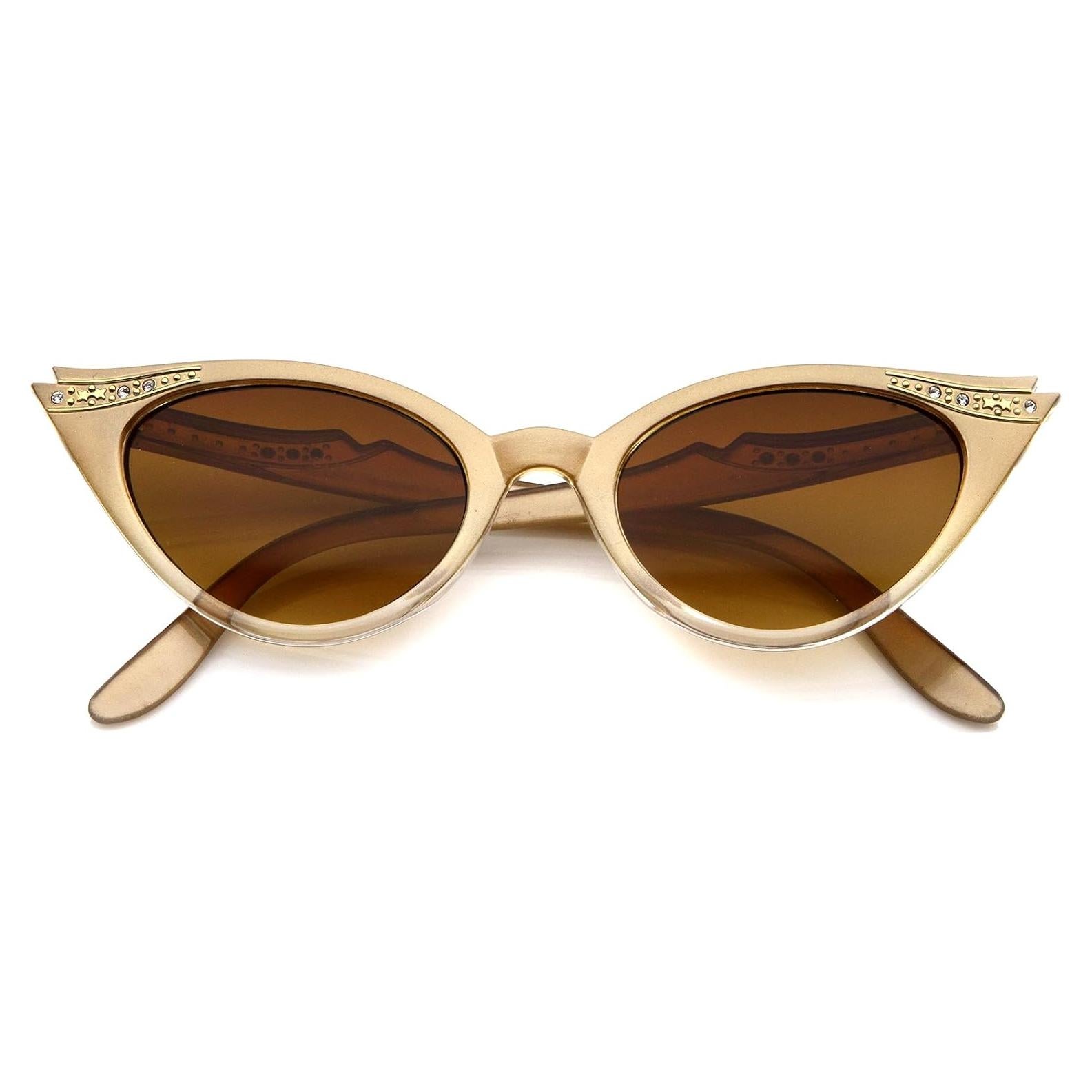 Gafas de Sol Retro ZeroUV para Mujeres 51mm Marrón Ámbar