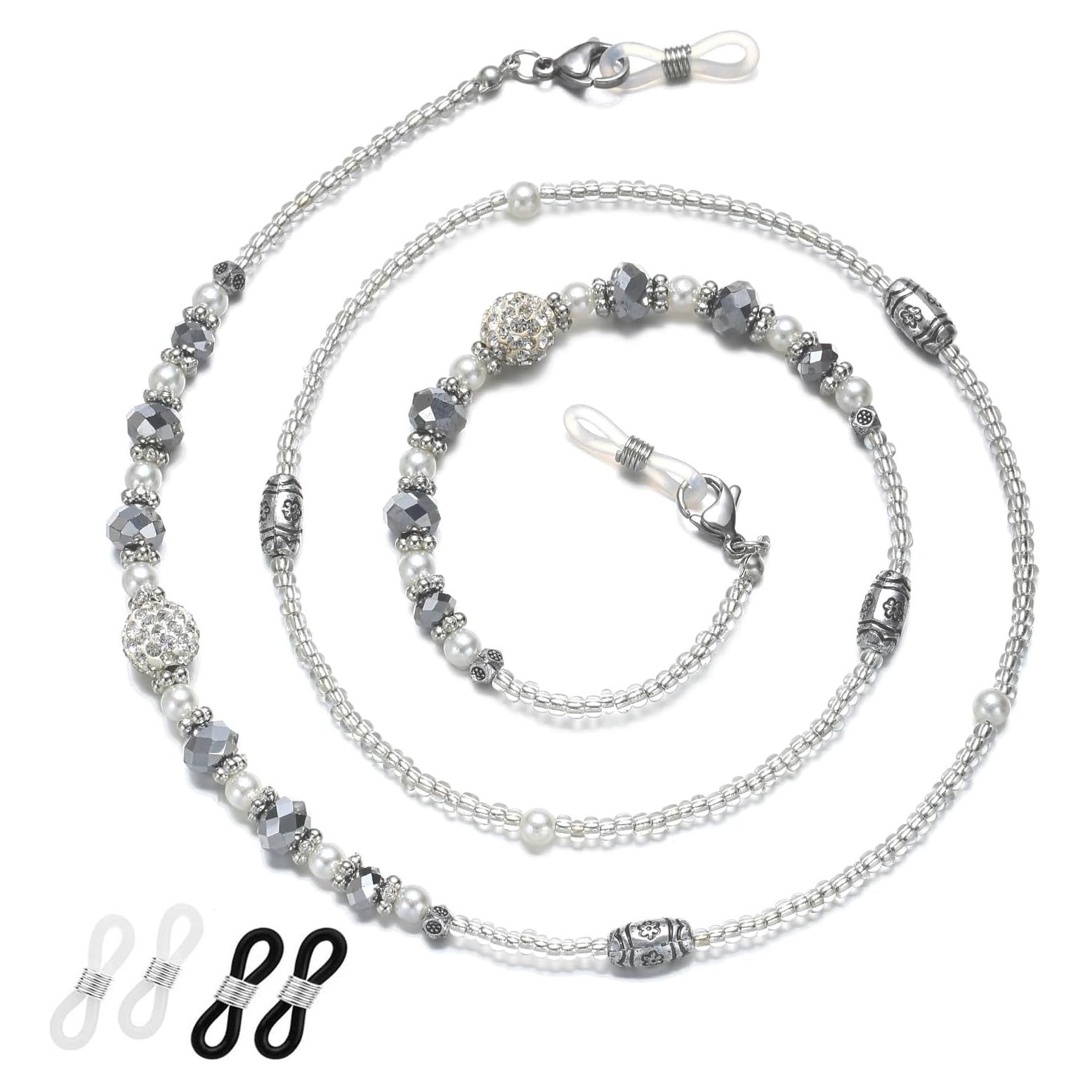 Cadena de Gafas para Mujeres Soporte con Perlas 68 cm