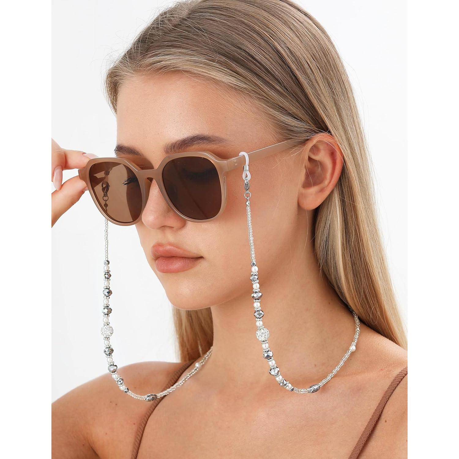 Cadena de Gafas para Mujeres Soporte con Perlas 68 cm