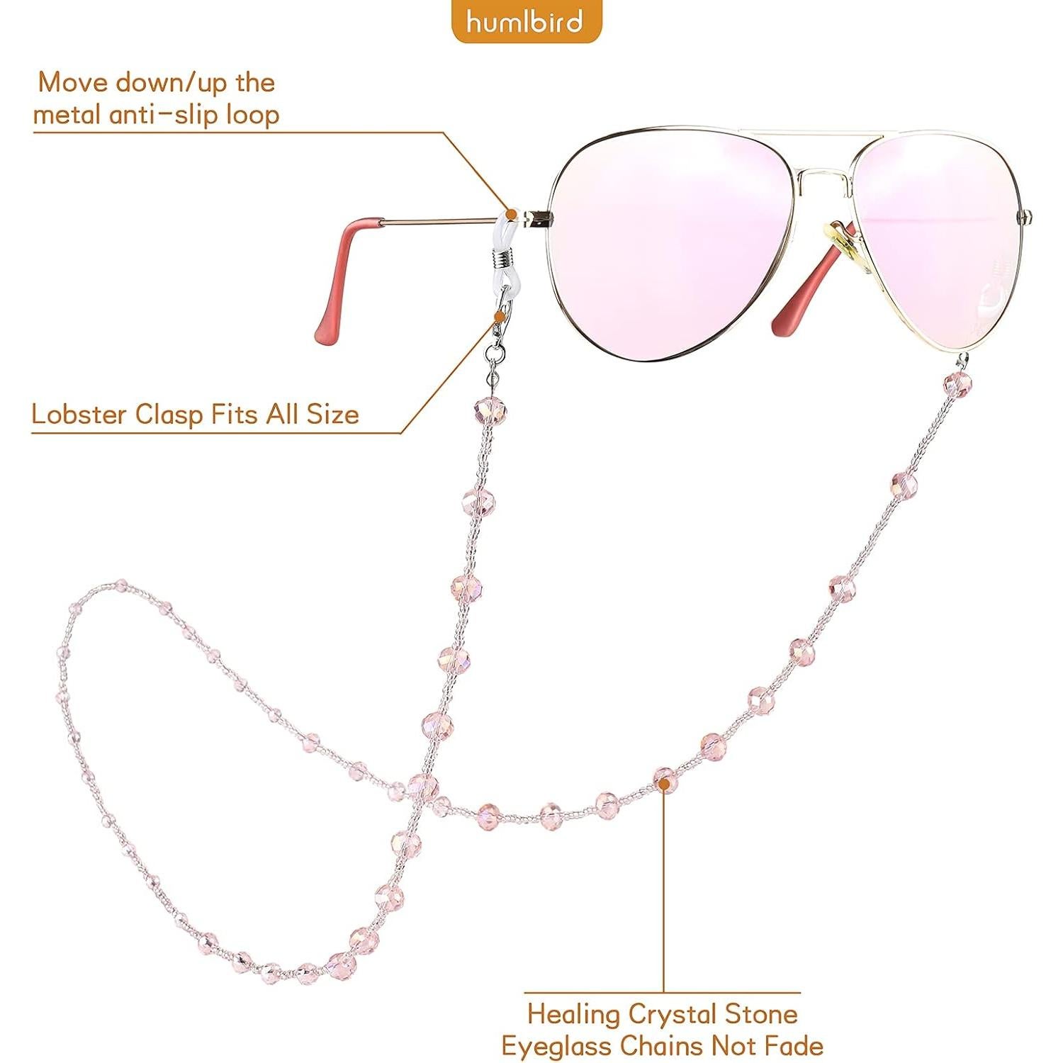 Cadena de Gafas Humlbird para Mujeres 75 cm Rosa Elegante
