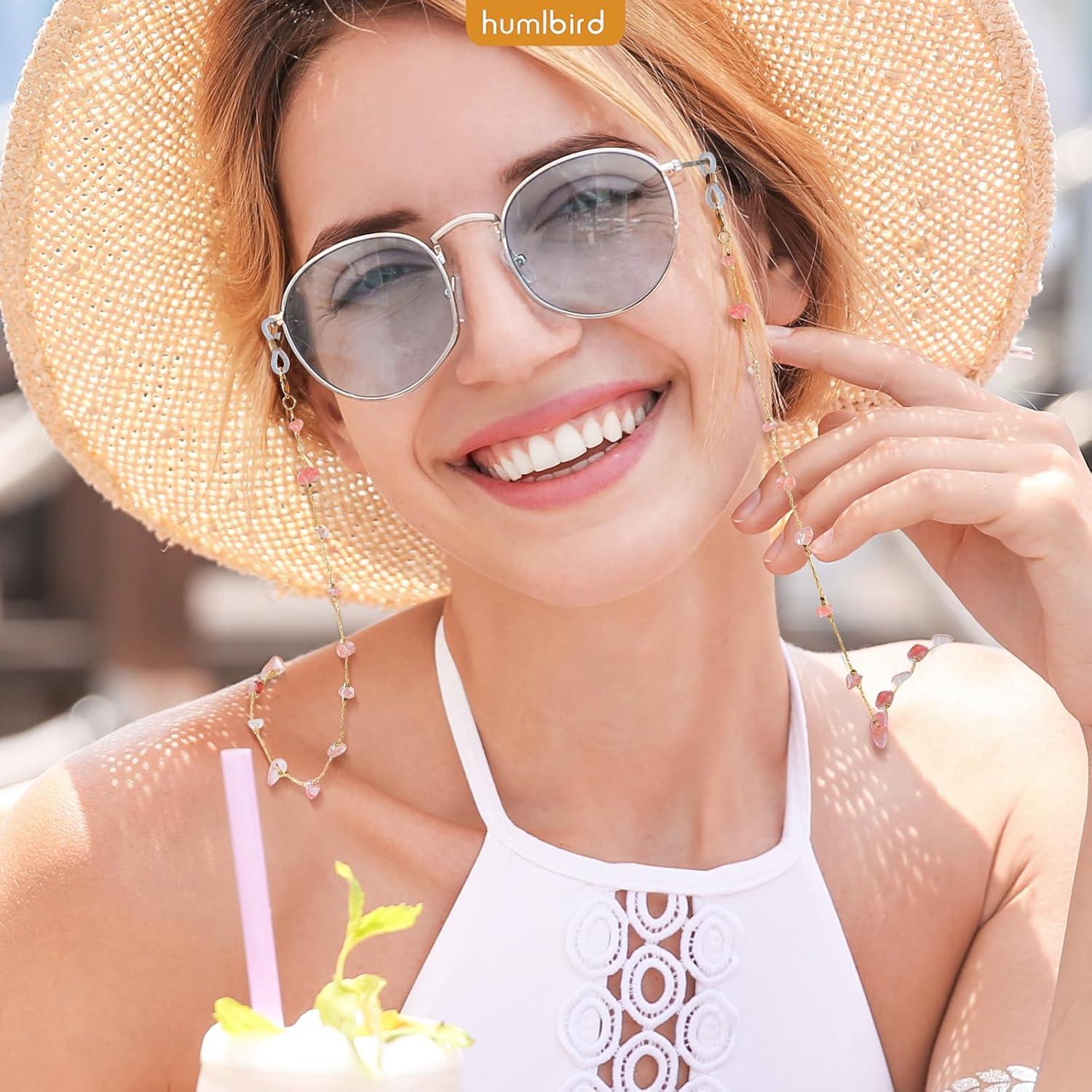 Cadena de Gafas Humlbird para Mujeres 73 cm Cristal Natural