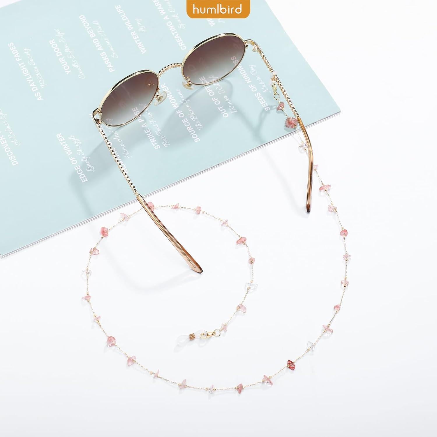 Cadena de Gafas Humlbird para Mujeres 73 cm Cristal Natural