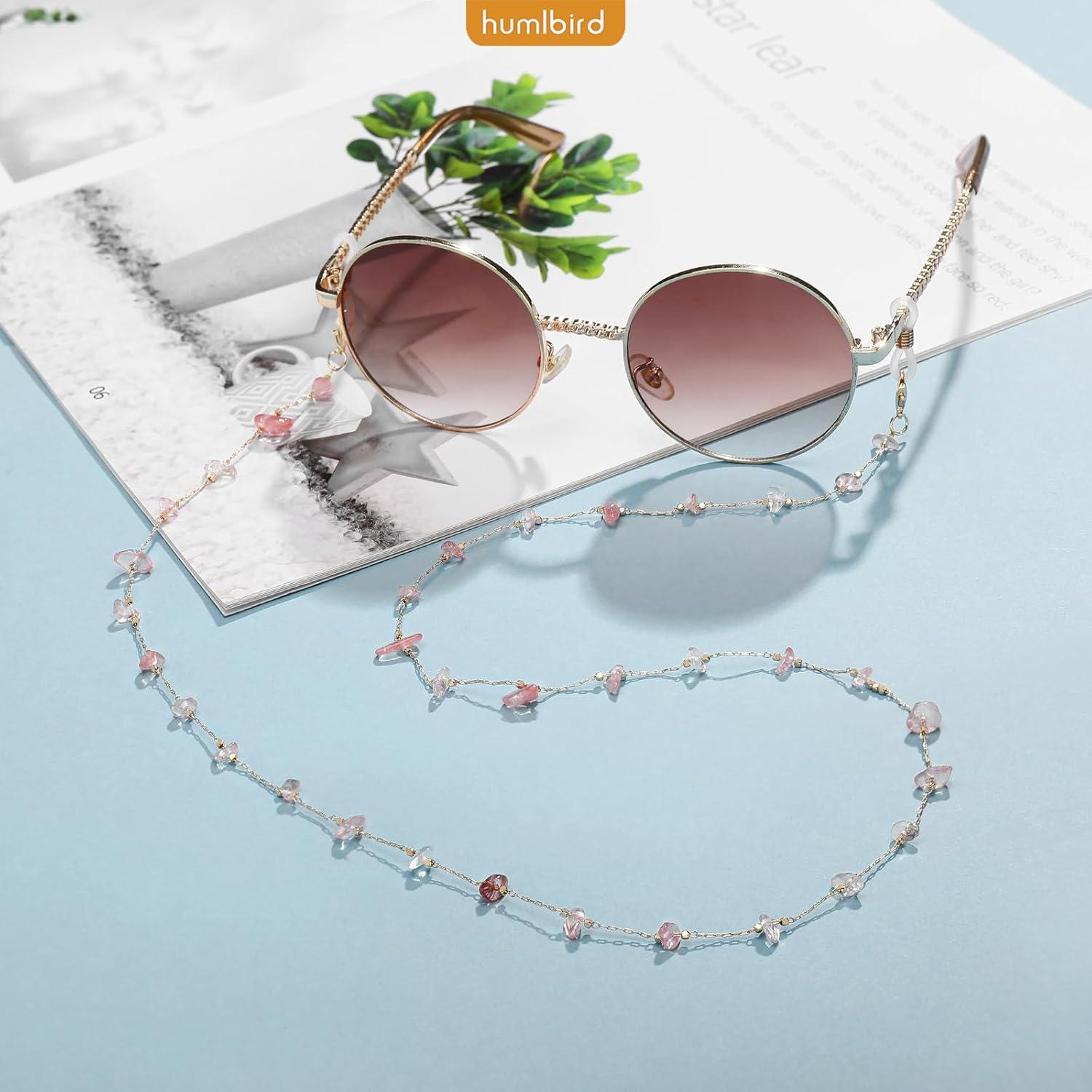 Cadena de Gafas Humlbird para Mujeres 73 cm Cristal Natural