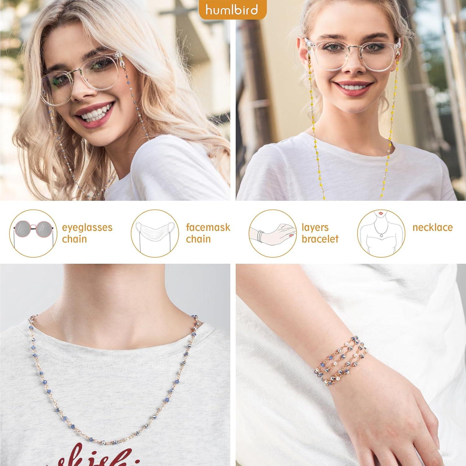 Cadena de Gafas Humlbird para Mujeres Azul Oscuro 012