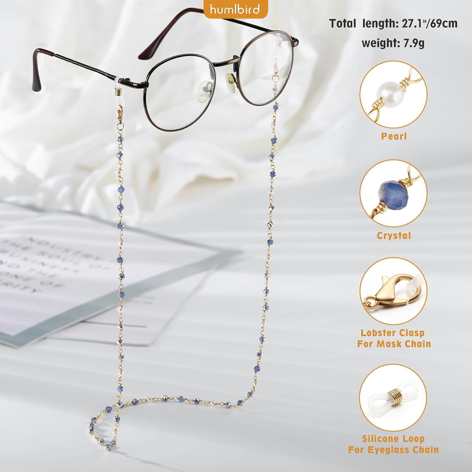 Cadena de Gafas Humlbird para Mujeres Azul Oscuro 012