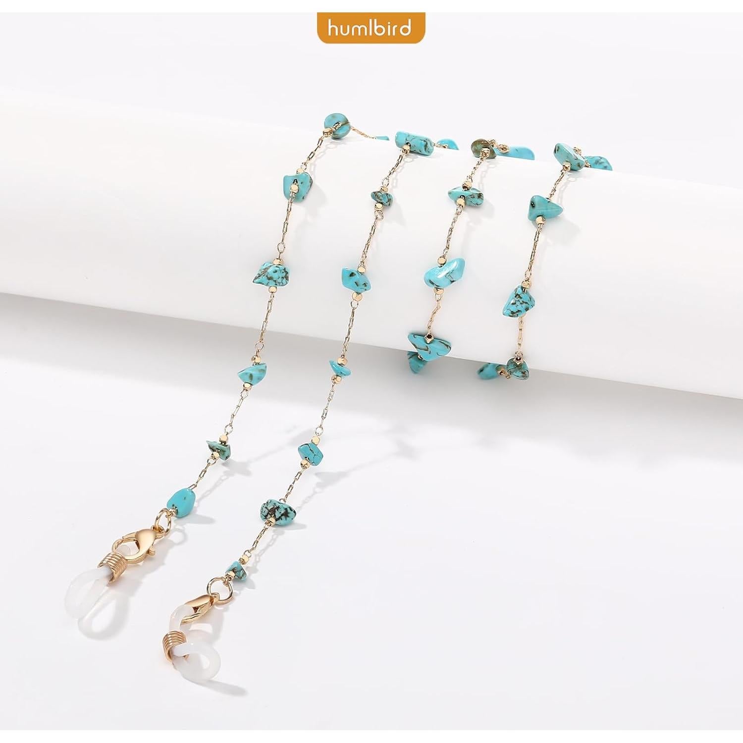 Cadena de Gafas Humlbird para Mujeres - 66 cm, Cristal Natural