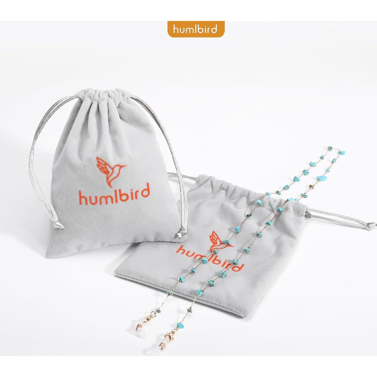 Cadena de Gafas Humlbird para Mujeres - 66 cm, Cristal Natural