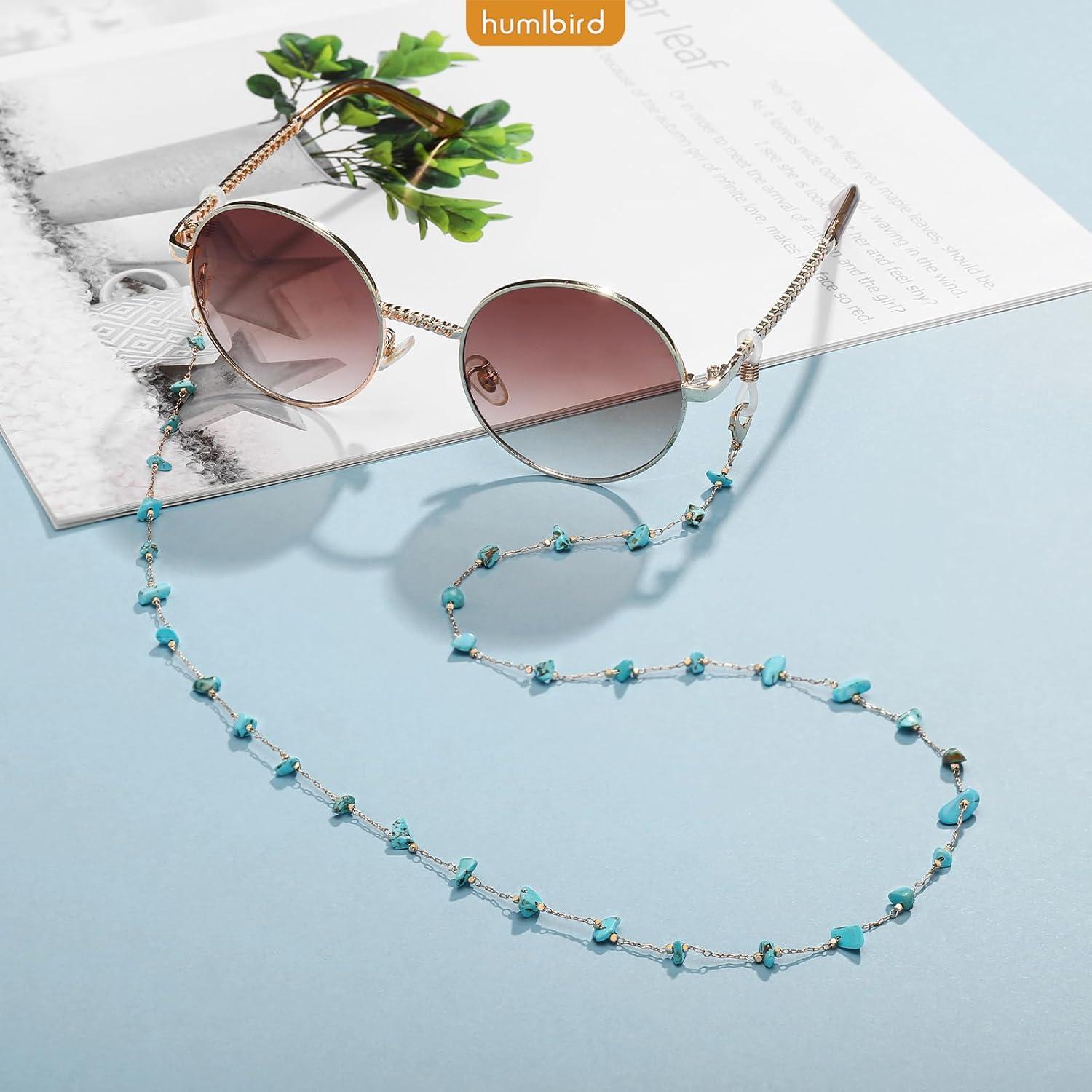 Cadena de Gafas Humlbird para Mujeres - 66 cm, Cristal Natural