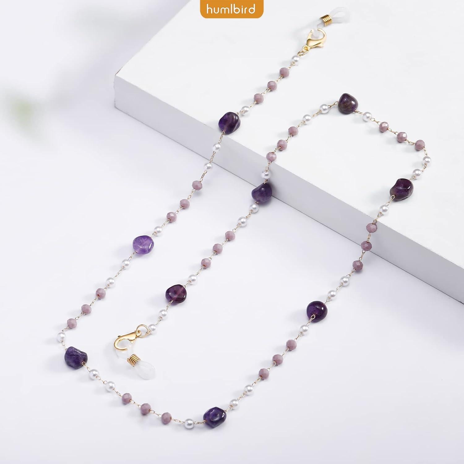 Cadena de Gafas Humlbird para Mujeres 67 cm Cristal Natural